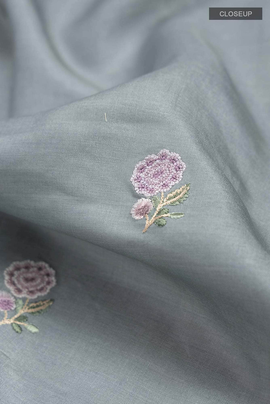 Grey Bhagalpuri Tussar Silk Saree