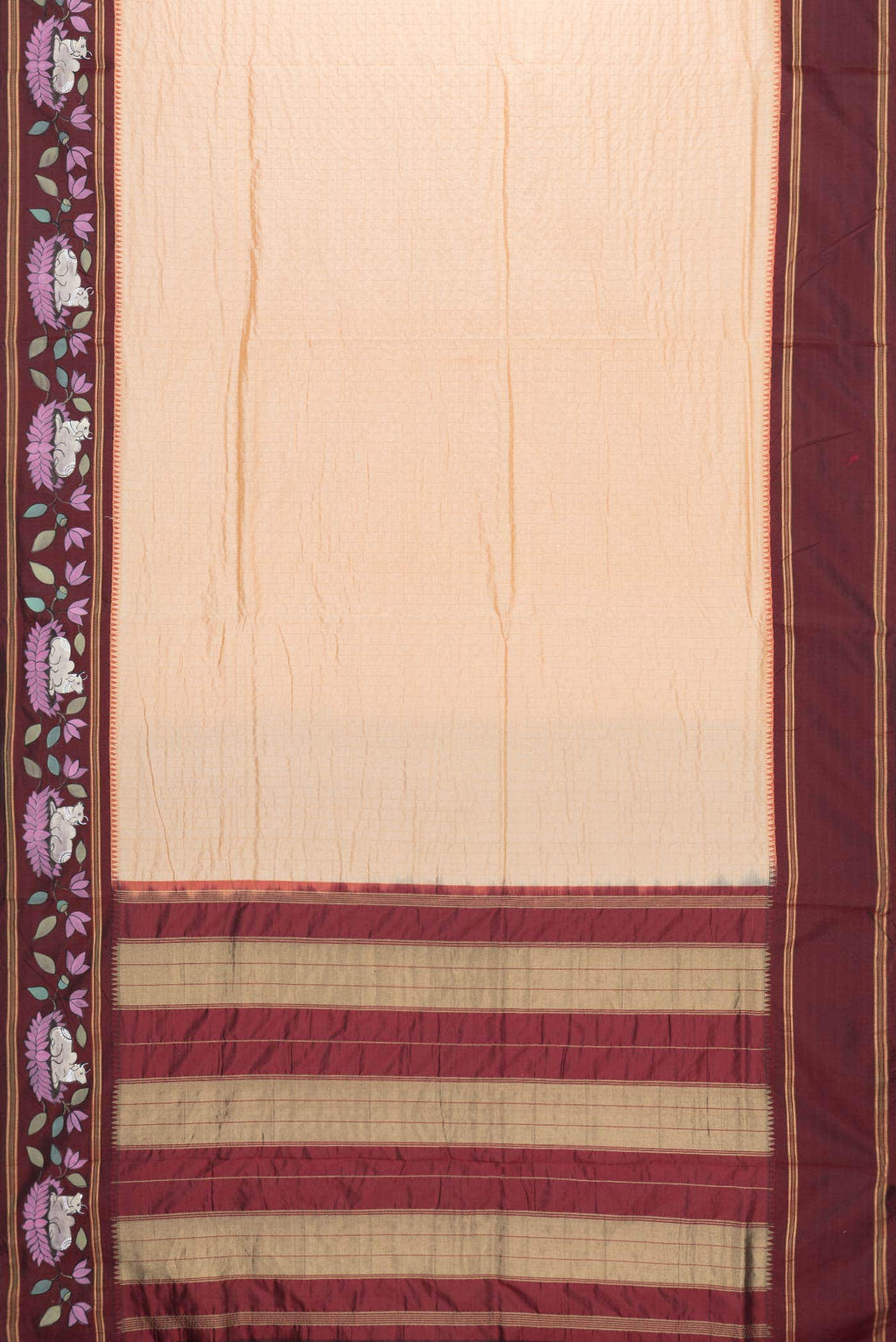 Sandal Kanchipuram Silk Saree