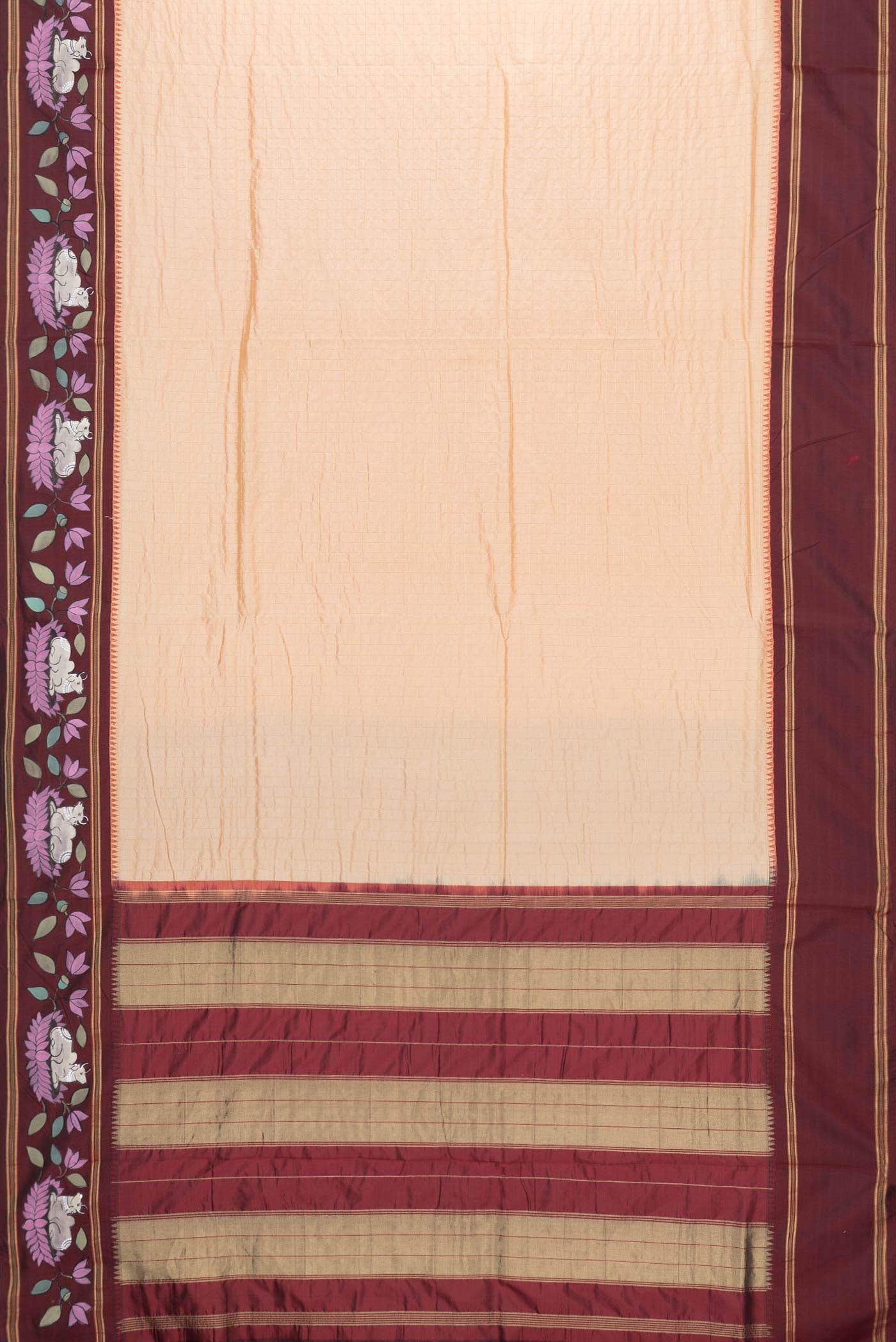 Sandal Kanchipuram Silk Saree