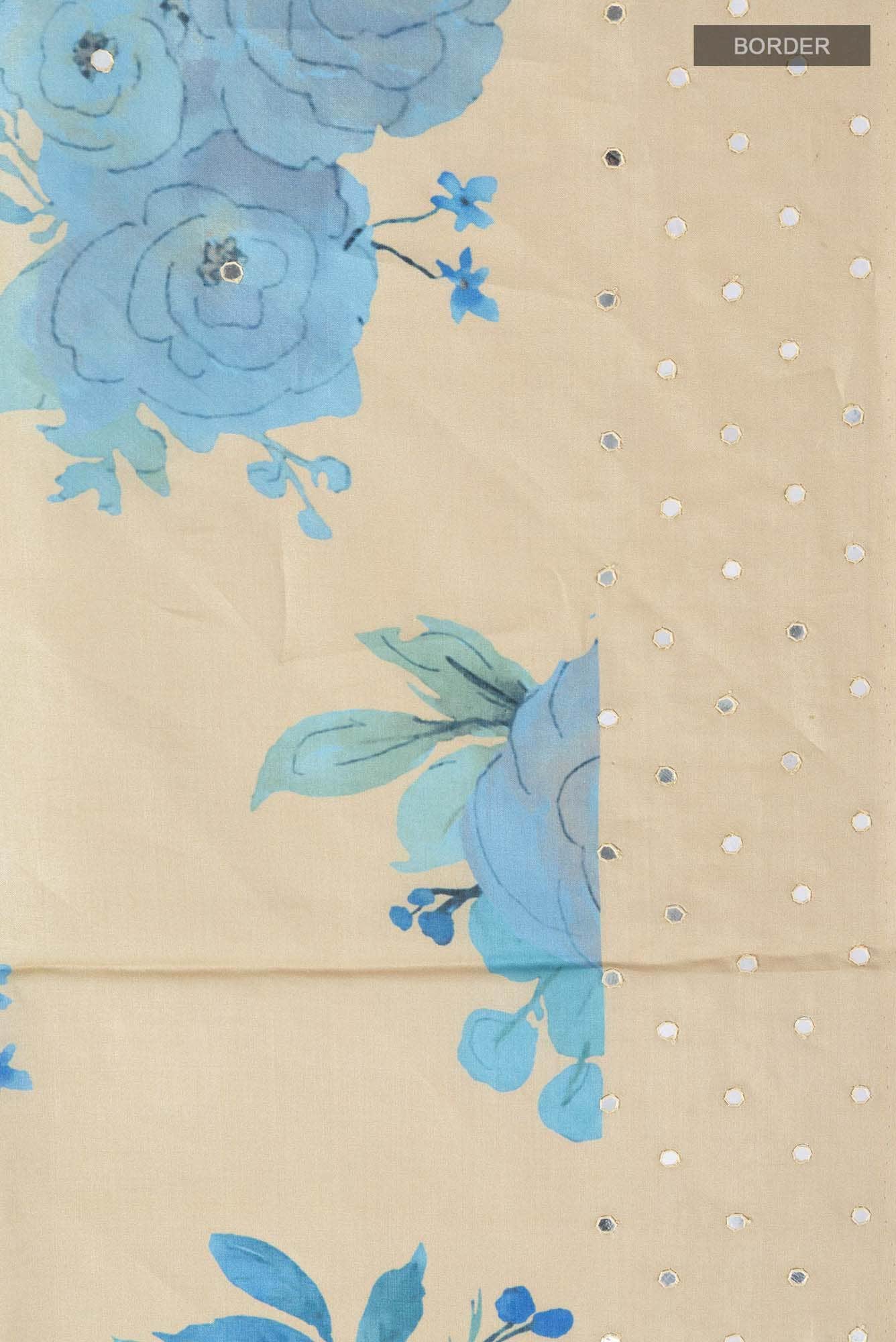 Beige Bhagalpuri Tussar Silk Saree