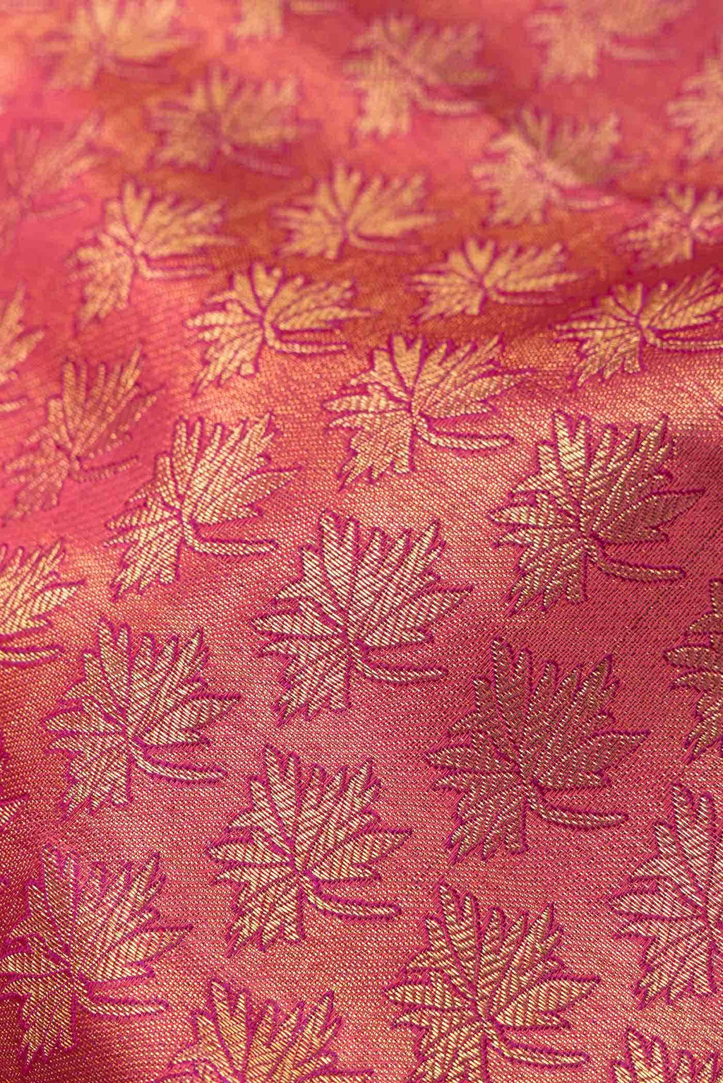 Pure Silk Pure Zari Dark Pink Kanchipuram Tissue Saree