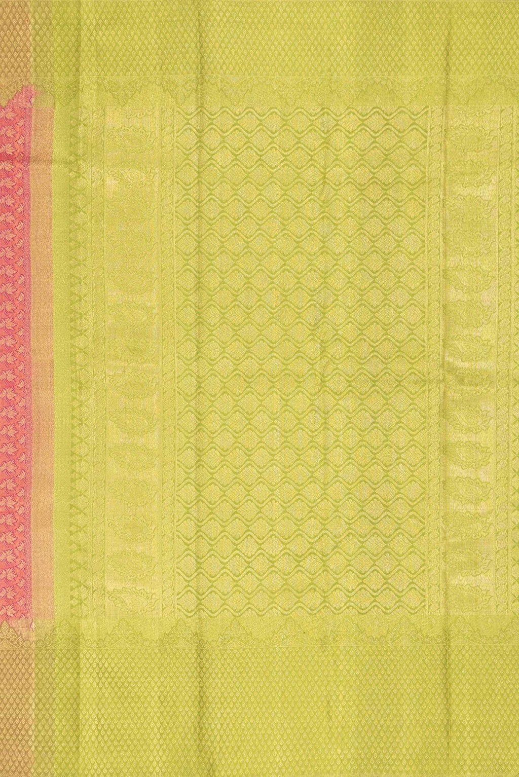 Pure Silk Pure Zari Dark Pink Kanchipuram Tissue Saree