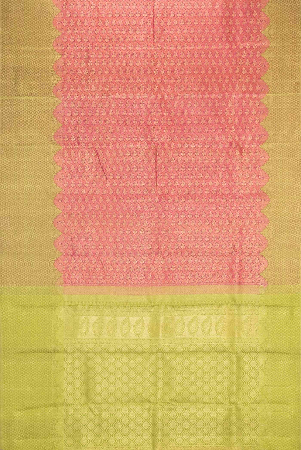 Pure Silk Pure Zari Dark Pink Kanchipuram Tissue Saree
