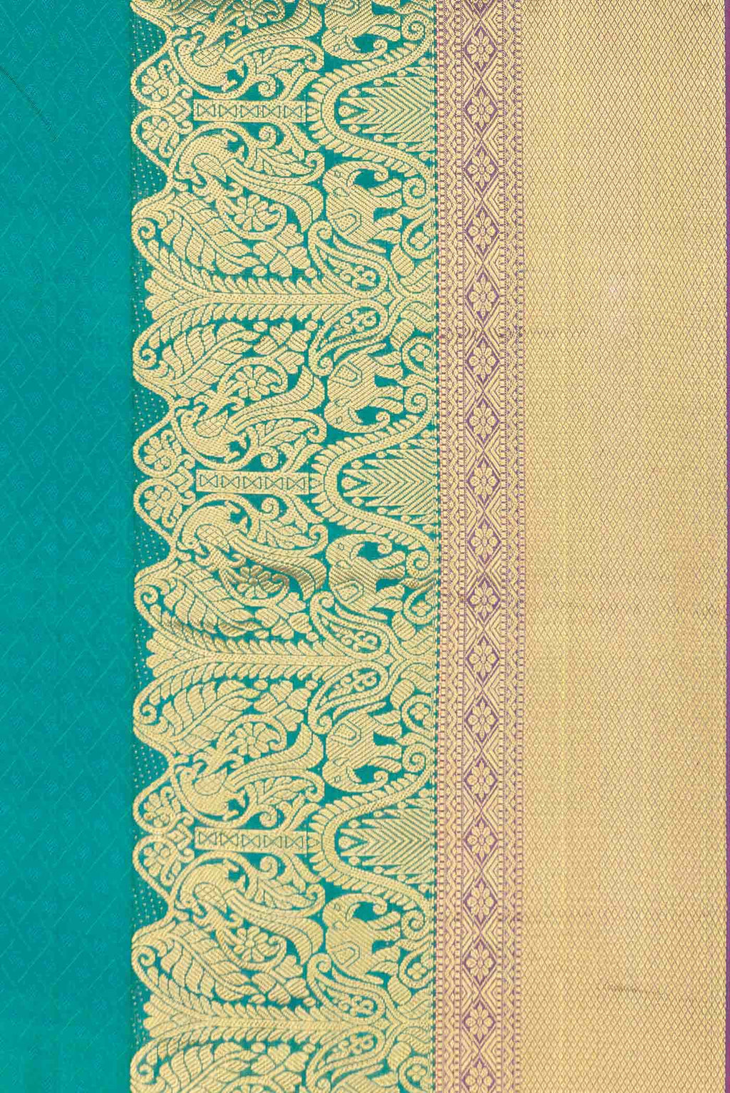 Green Dual Tone Kanchipuram Silk Saree