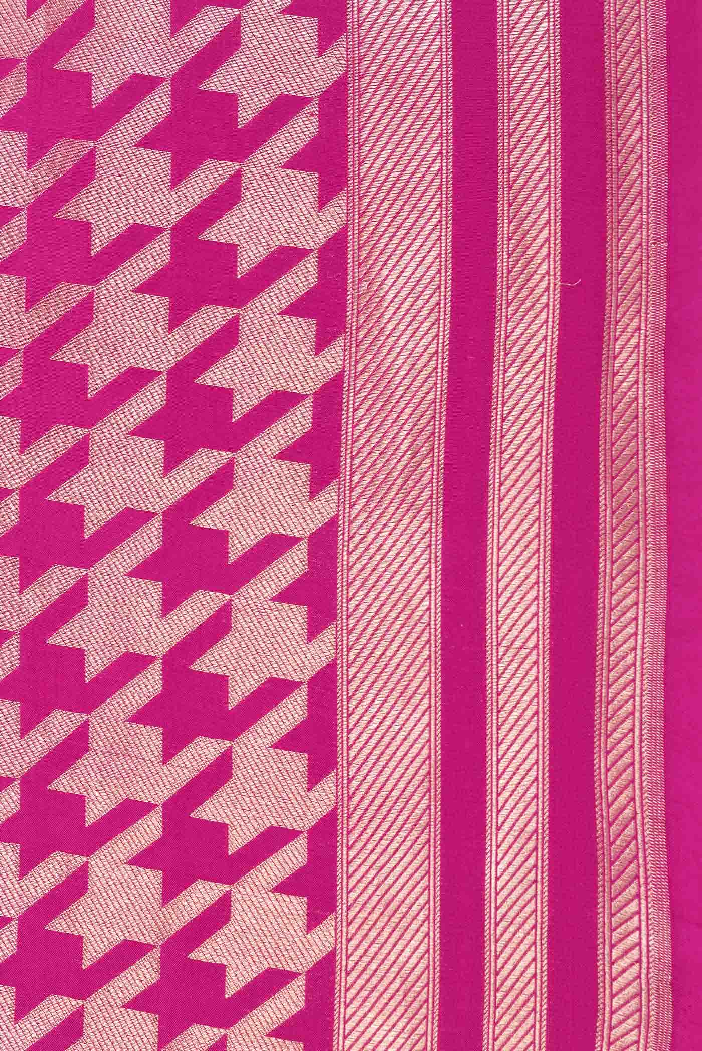 Pink Dual Tone Banarasi Silk Saree