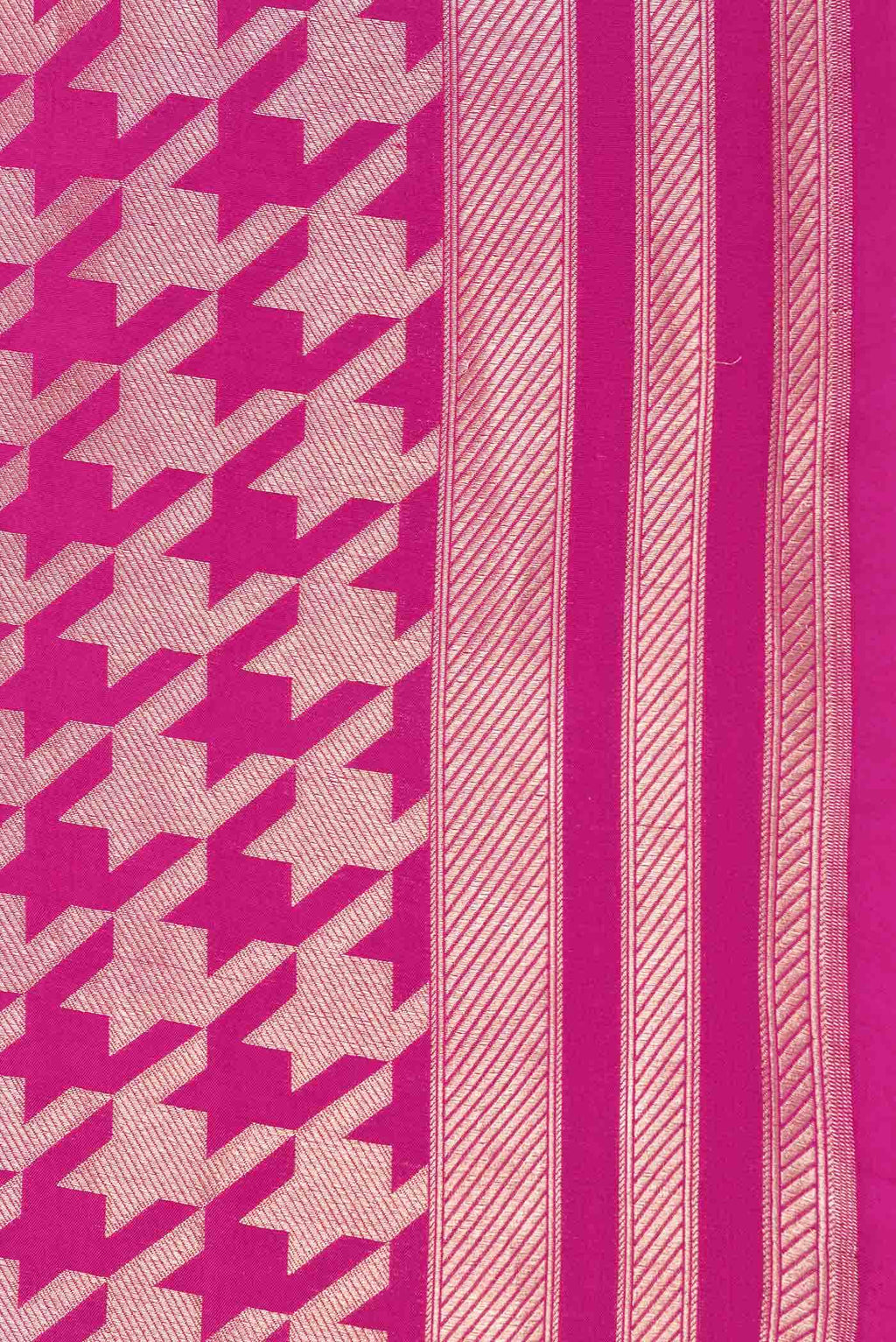 Pink Dual Tone Banarasi Silk Saree