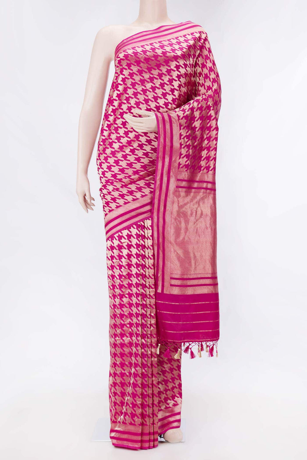 Pink Dual Tone Banarasi Silk Saree