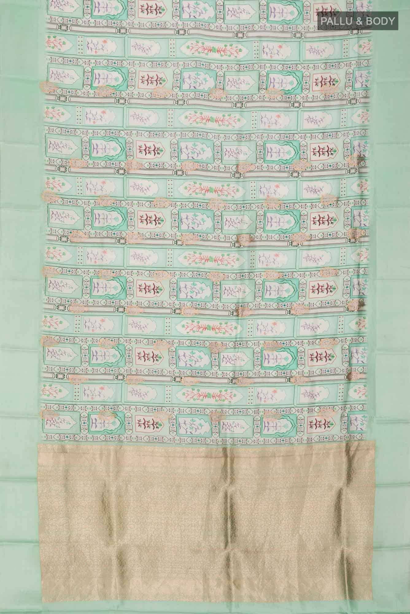 Green Tussar Silk Saree