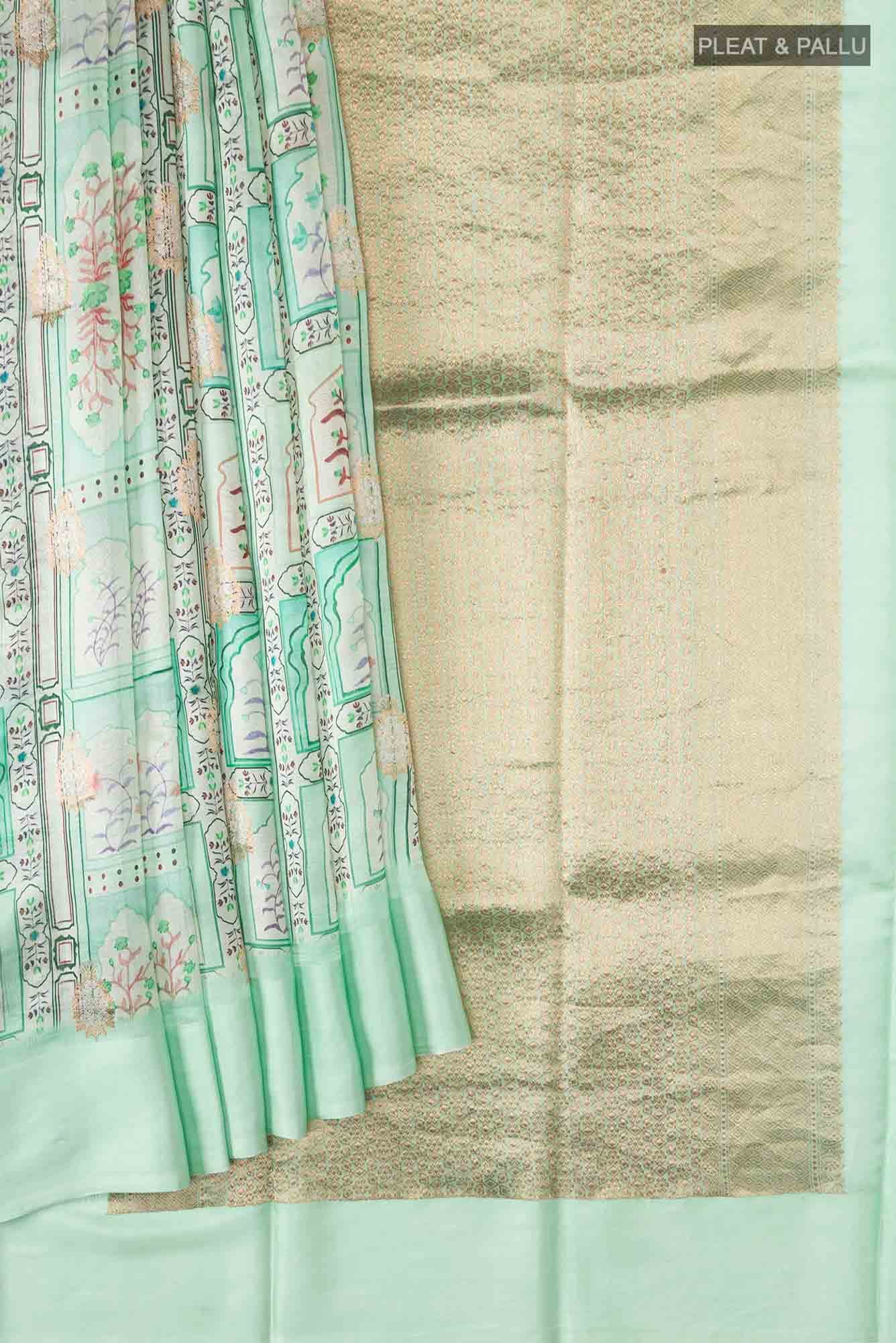 Green Tussar Silk Saree
