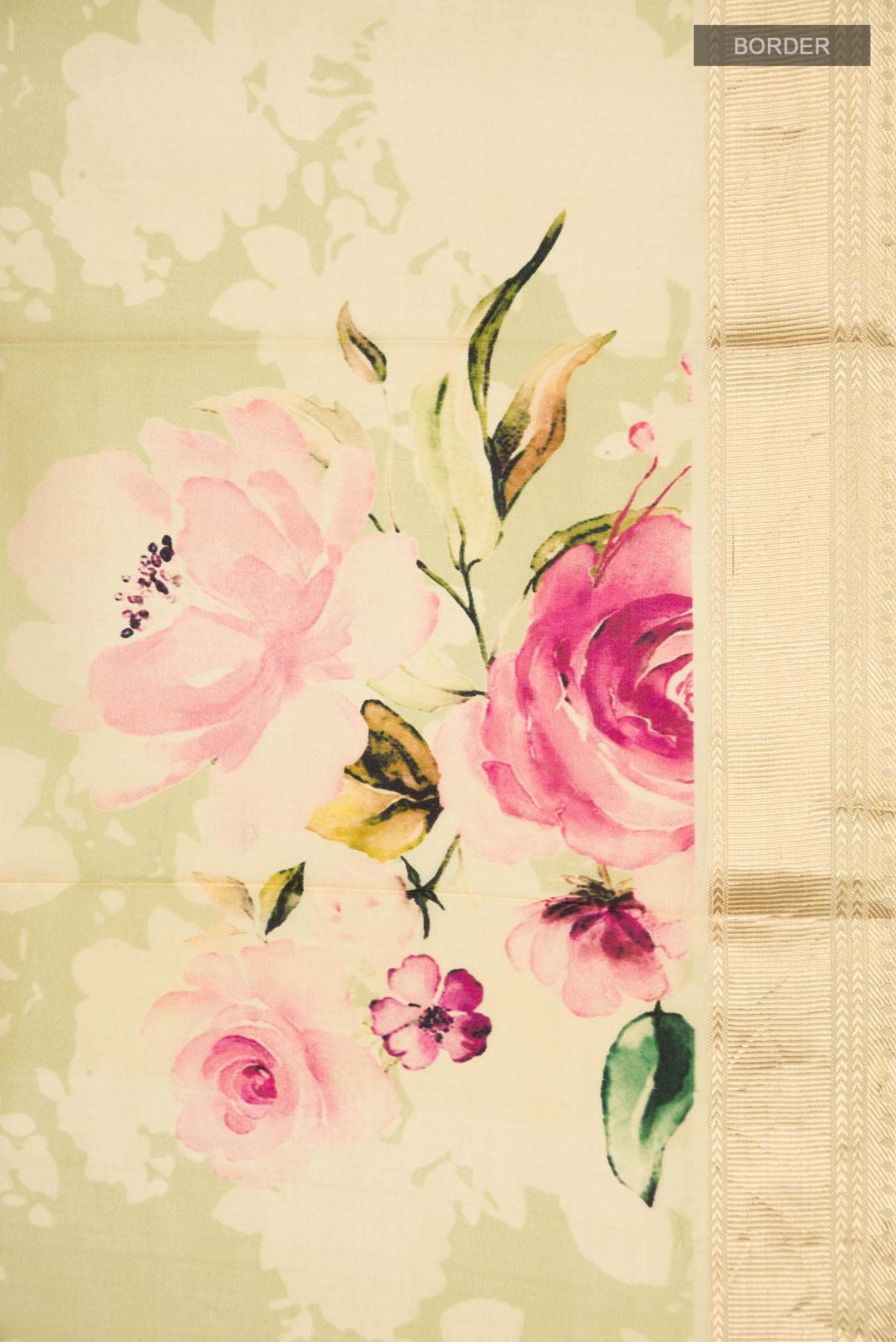 Sandal Printed Silk Saree