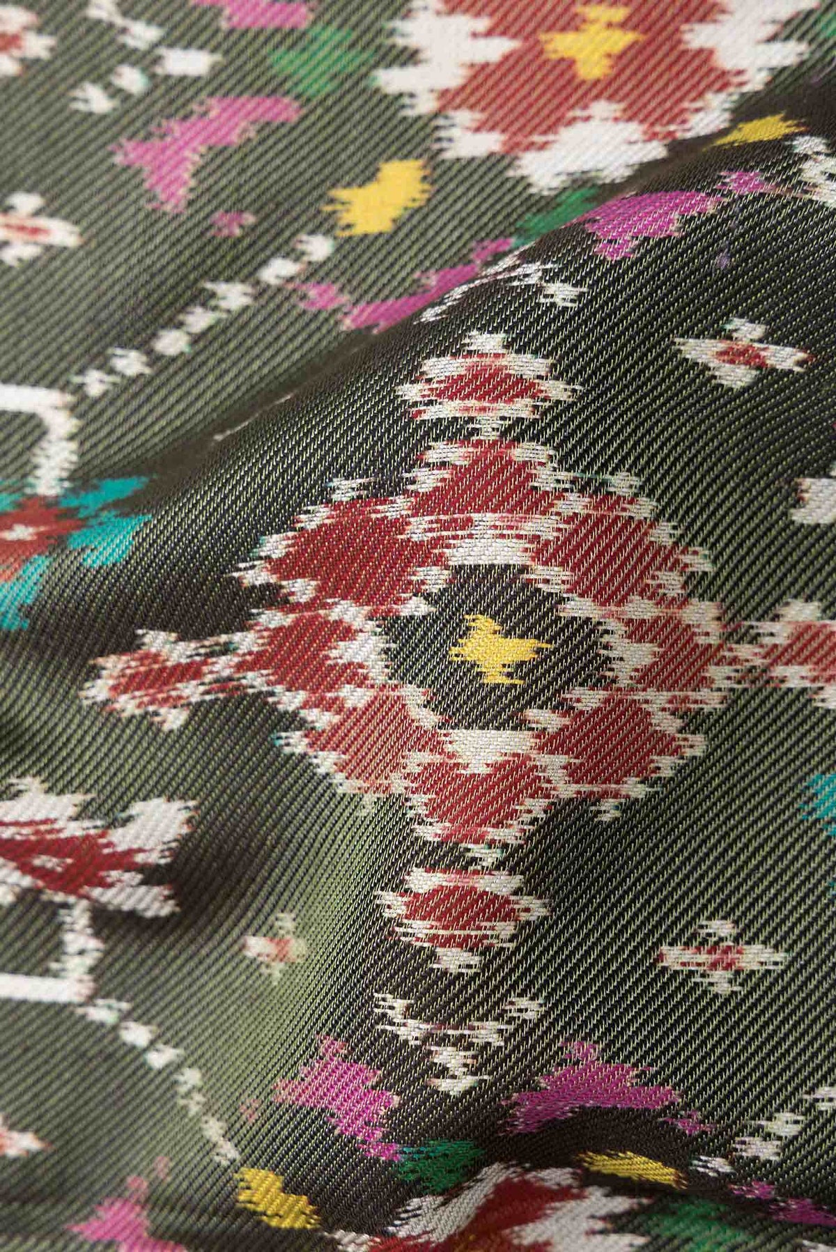 Green Dual Tone Double Ikat Saree