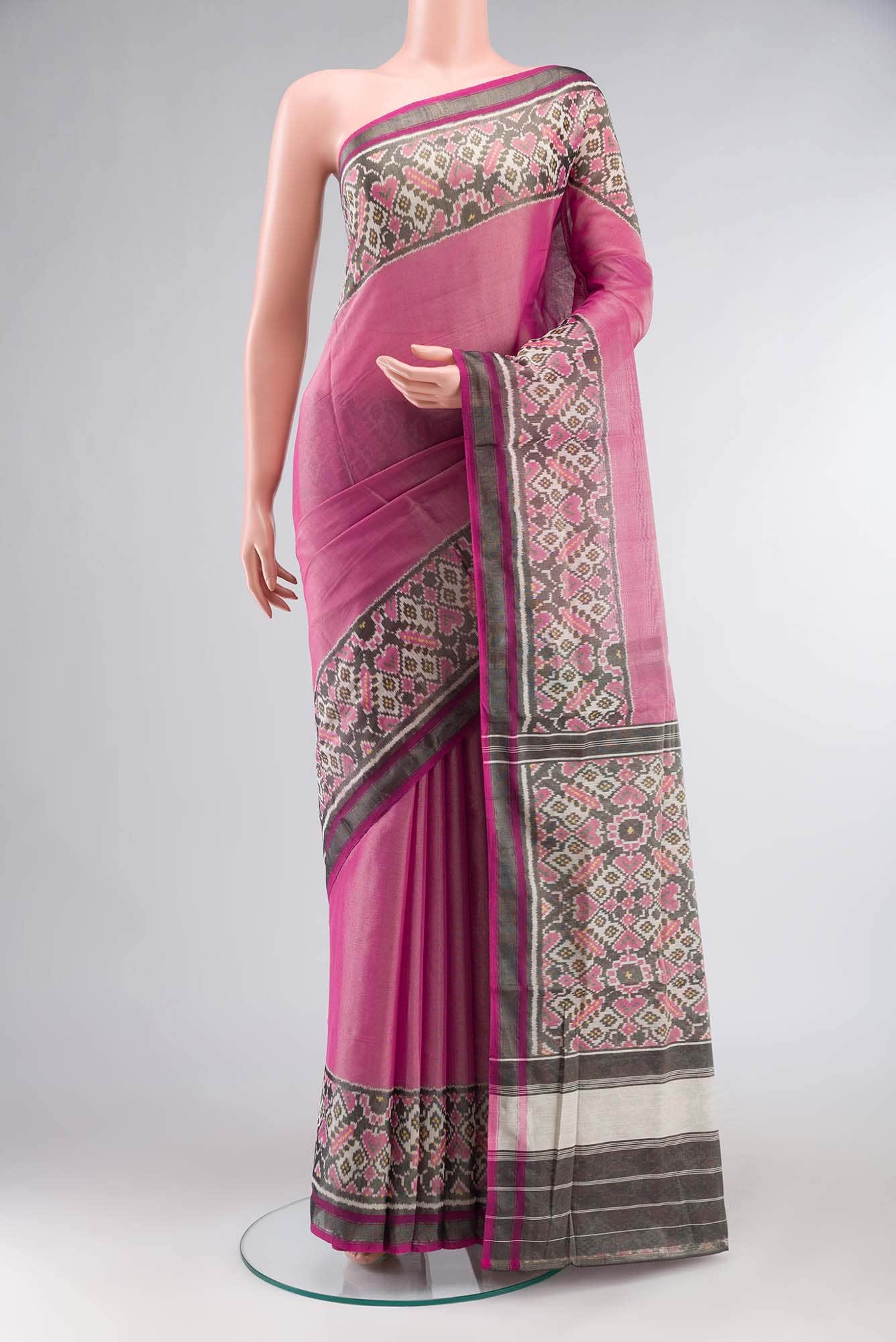 Pink Rajkot Patola Silk Saree