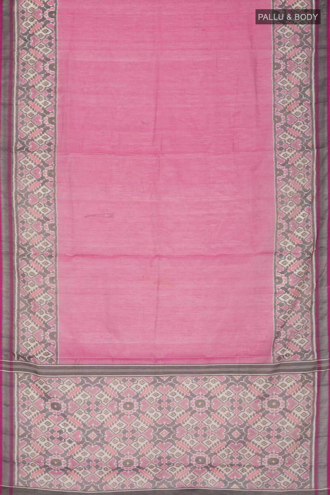 Pink Rajkot Patola Silk Saree