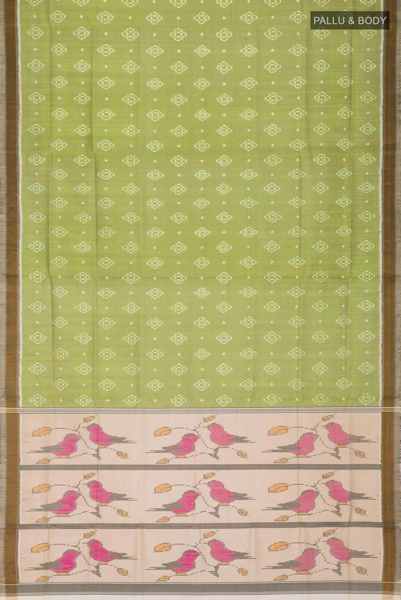 Beige Rajkot Patola Silk Saree