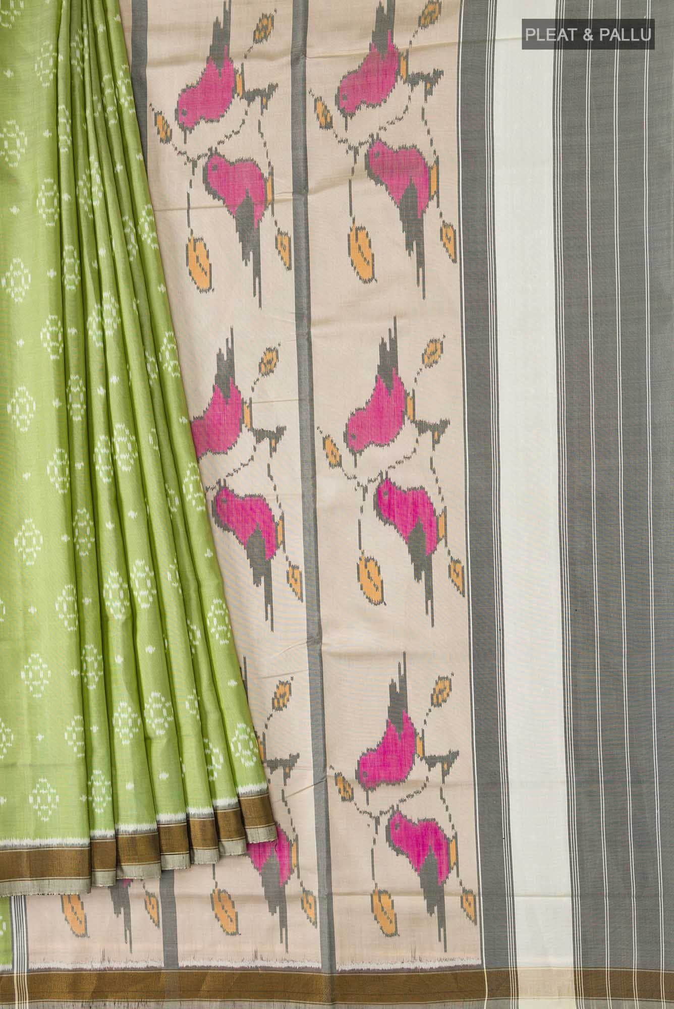 Beige Rajkot Patola Silk Saree