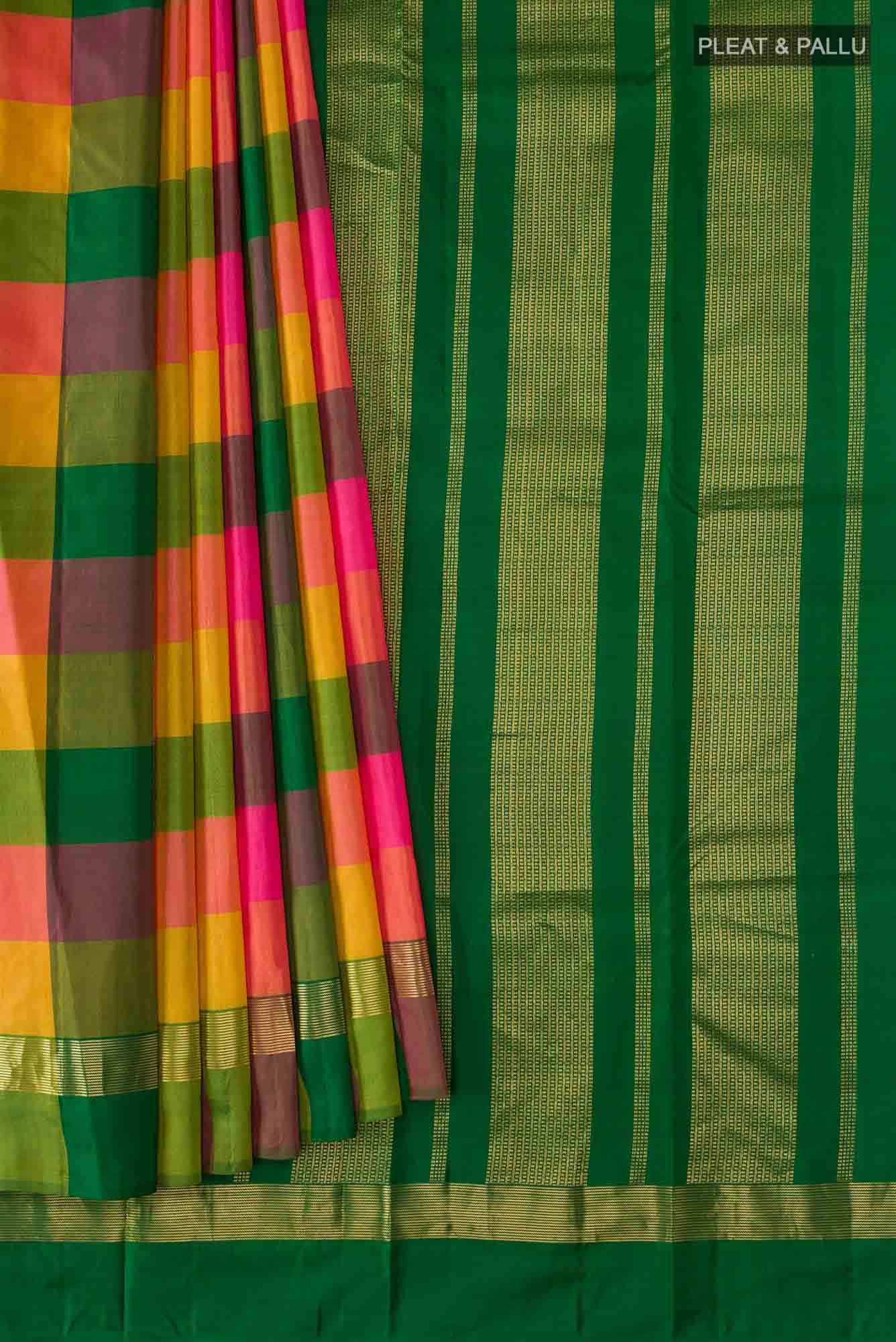 Multi Kanchipuram Silk Saree