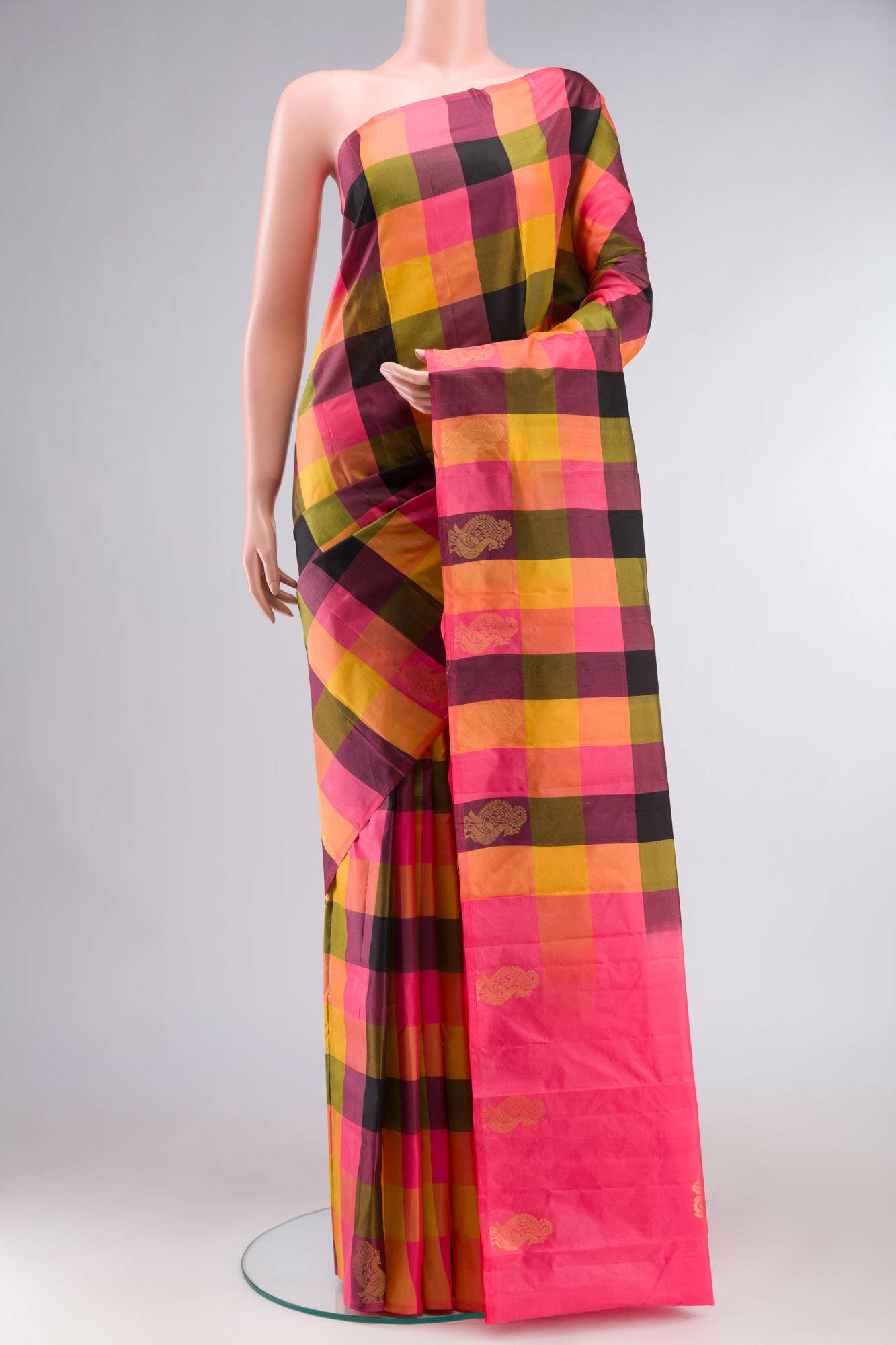 Multi Kanchipuram Silk Saree