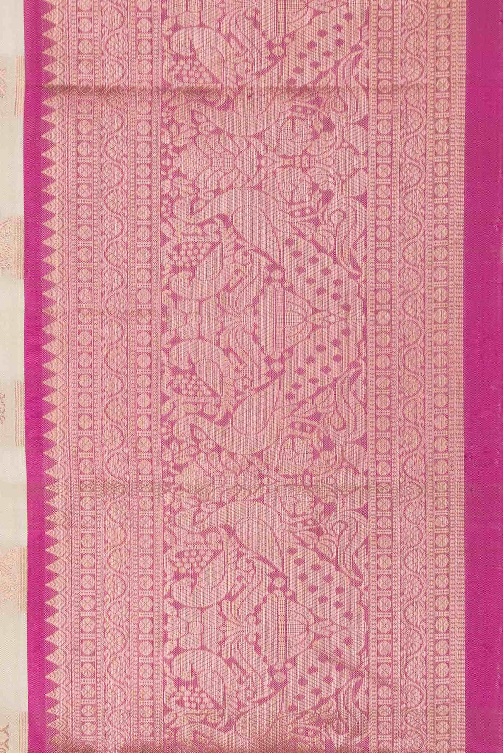 Beige Kanchipuram Silk Saree
