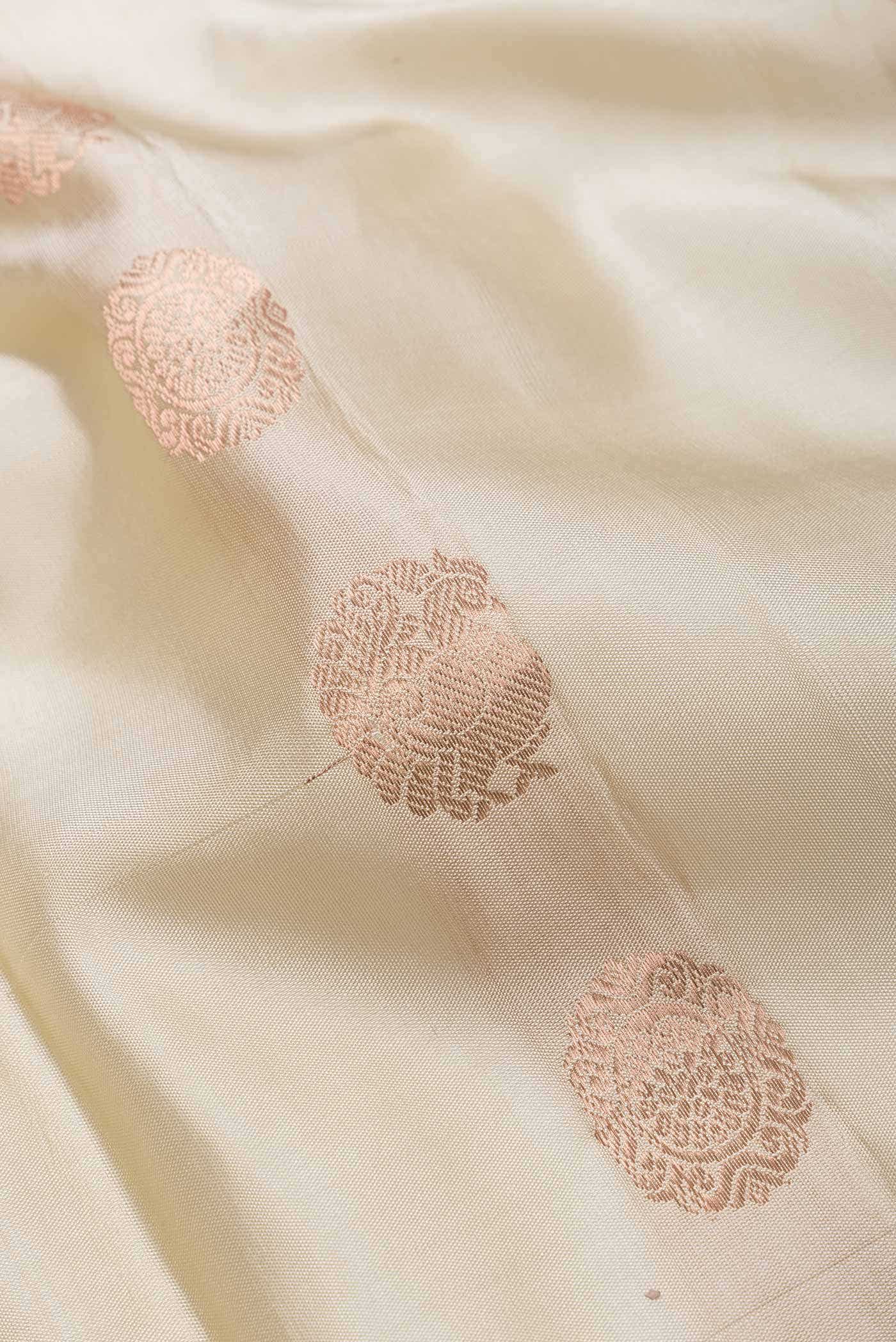 Beige Kanchipuram Silk Saree