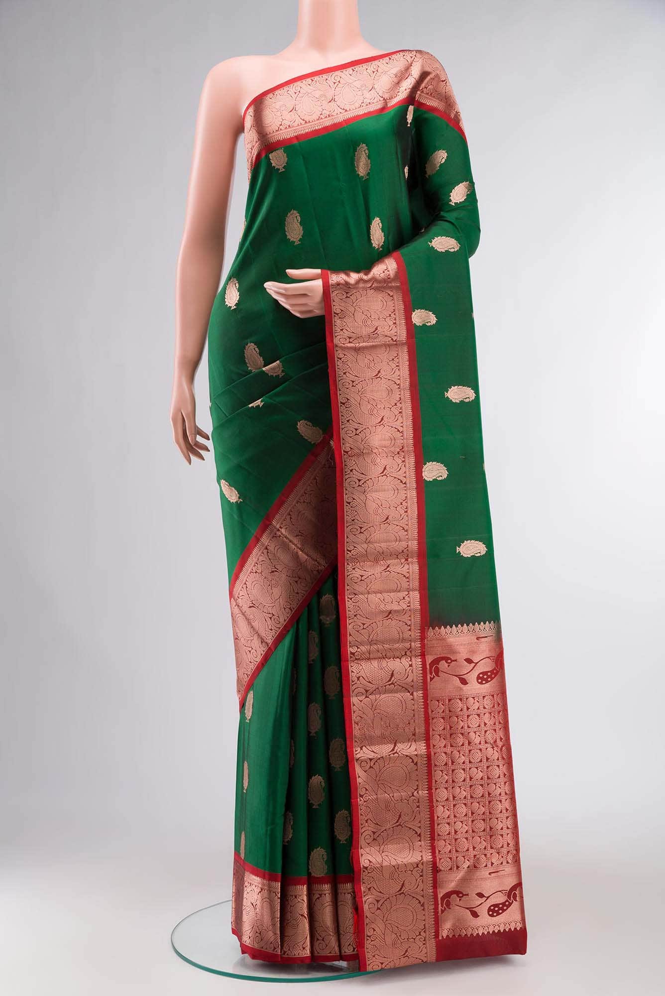 Green Kanchipuram Saree