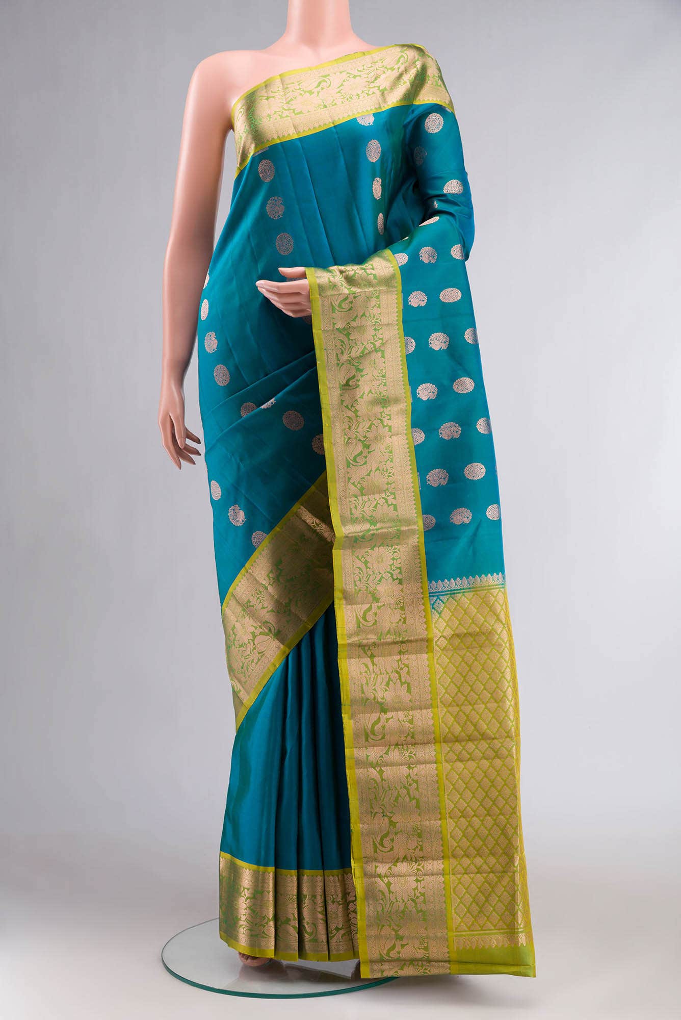Blue Kanchipuram Silk Saree