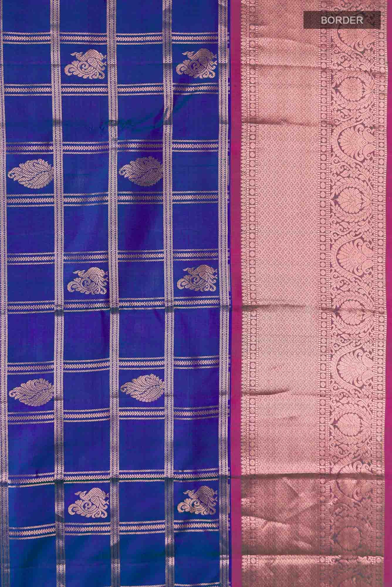 Blue Kanchipuram Silk Saree