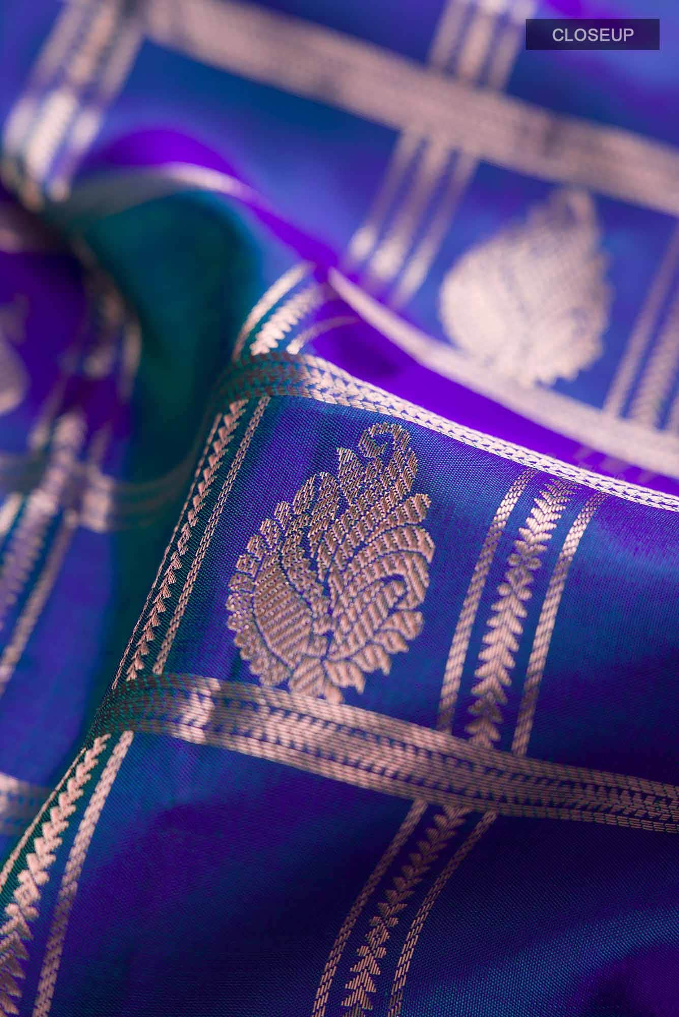 Blue Kanchipuram Silk Saree