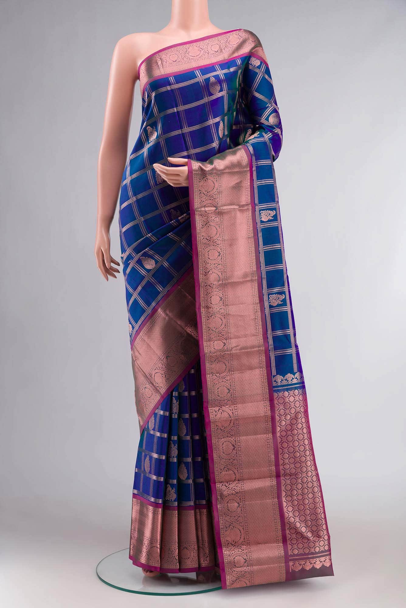 Blue Kanchipuram Silk Saree
