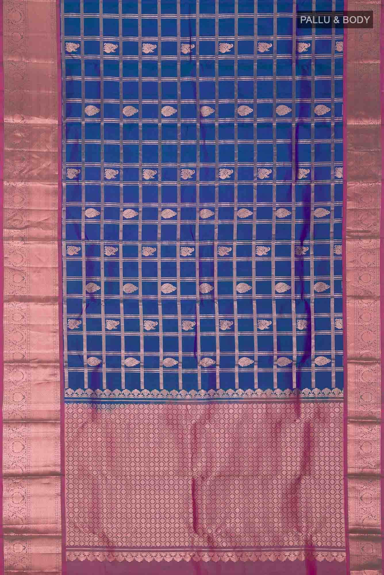 Blue Kanchipuram Silk Saree