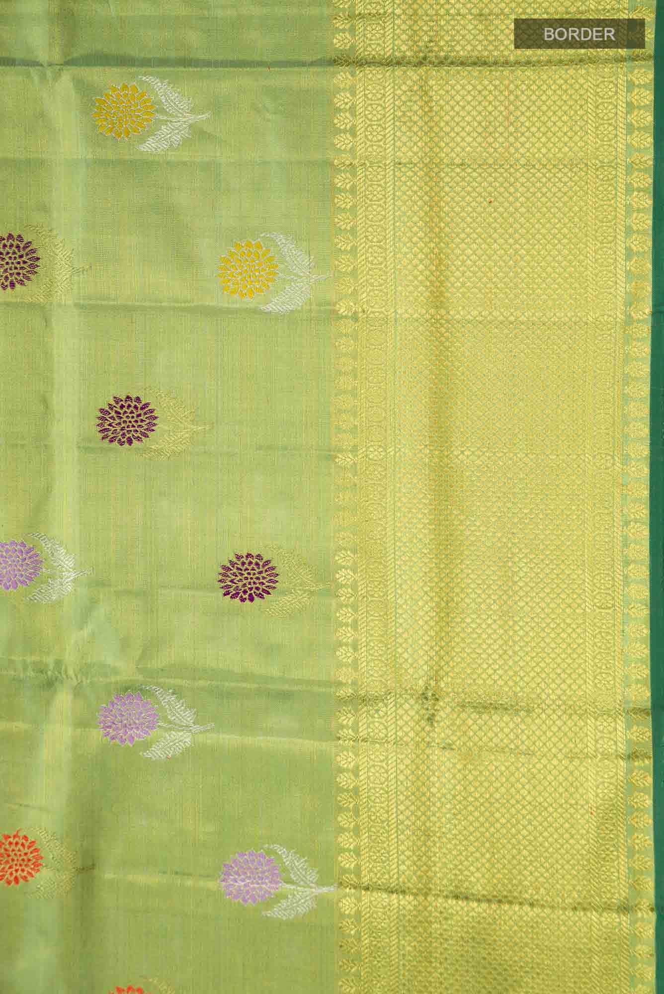 Green Kanchipuram Tissue Silk Saree