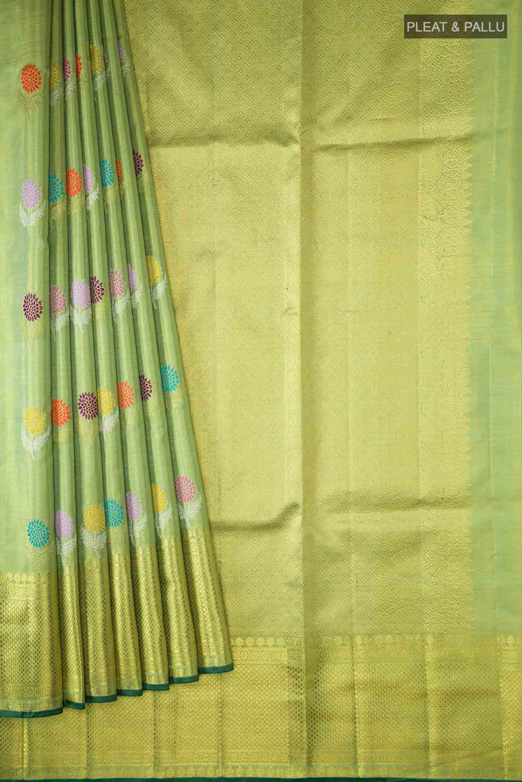 Green Kanchipuram Tissue Silk Saree