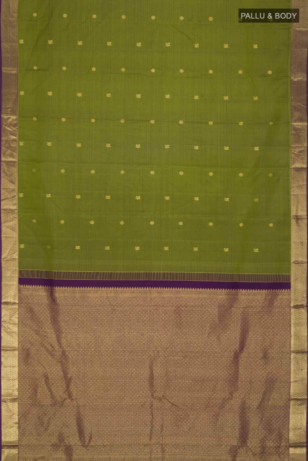 Green Dual Tone Kanchipuram Silk Saree