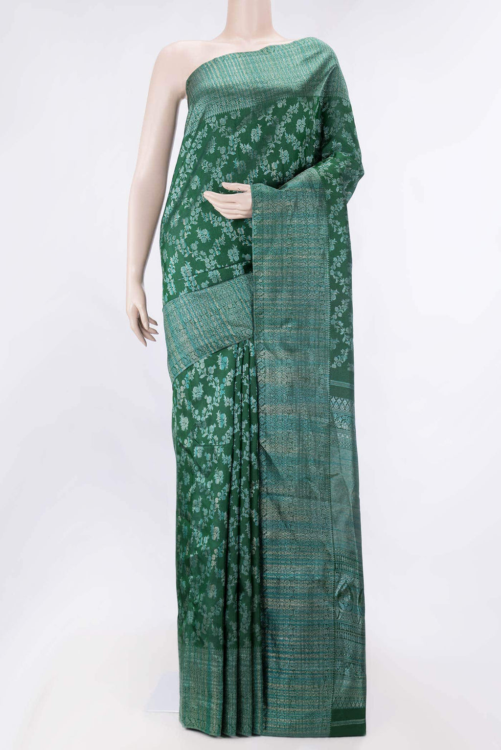 Green Dual Tone Kanchipuram Silk Saree