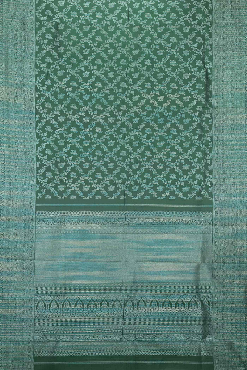 Green Dual Tone Kanchipuram Silk Saree