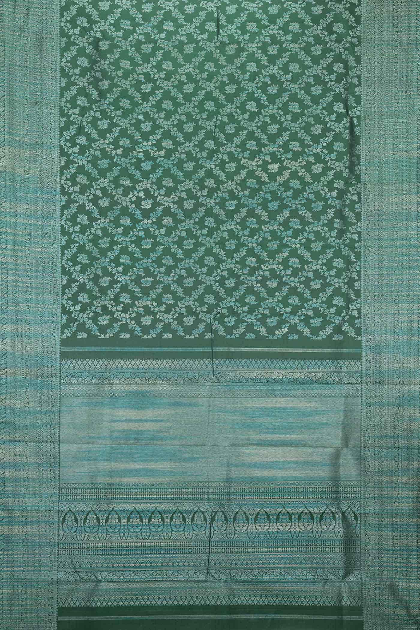 Green Dual Tone Kanchipuram Silk Saree