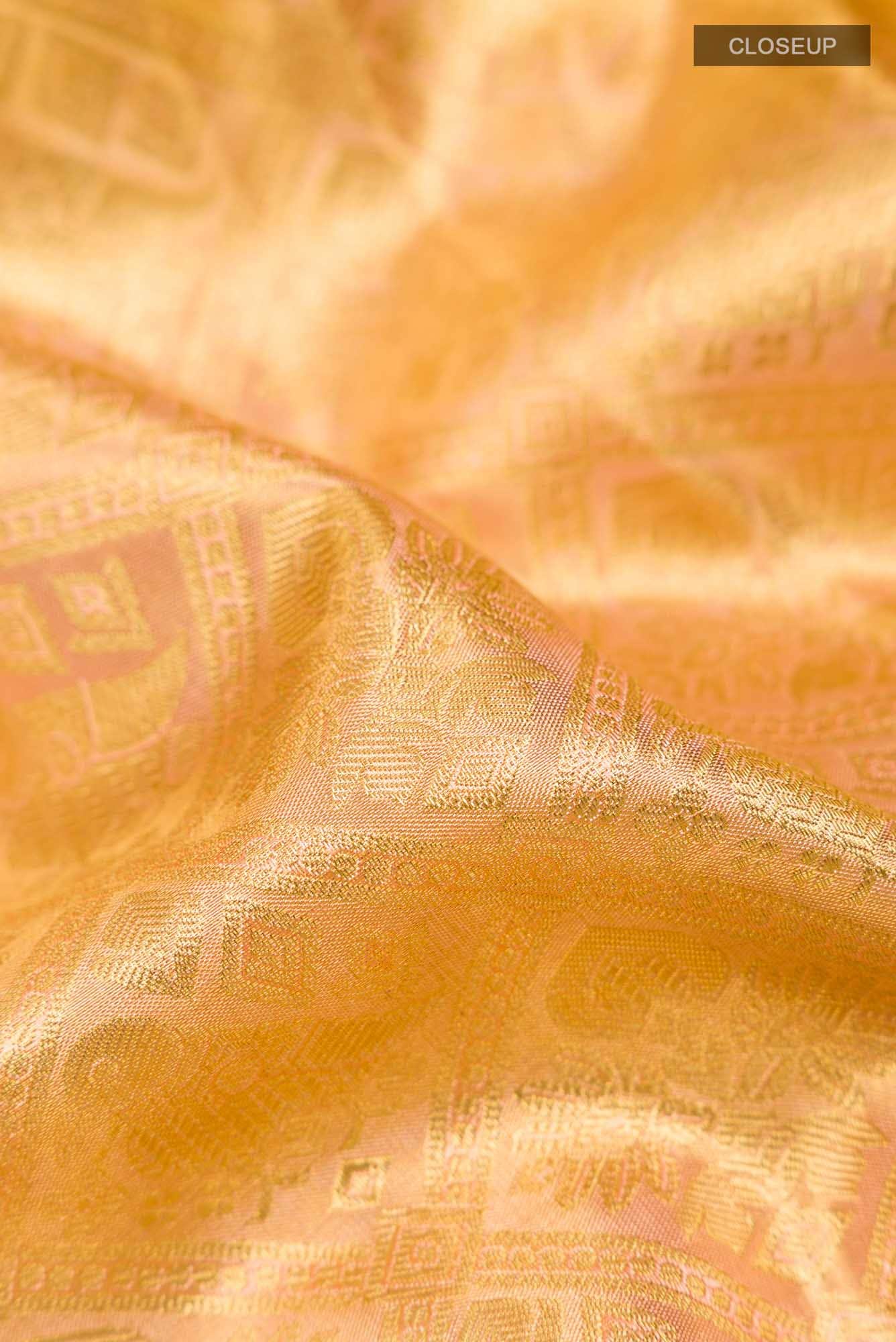 Gold Kanchipuram Tissue Silk Saree
