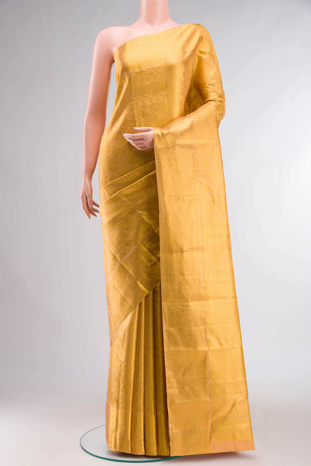 Gold Kanchipuram Tissue Silk Saree