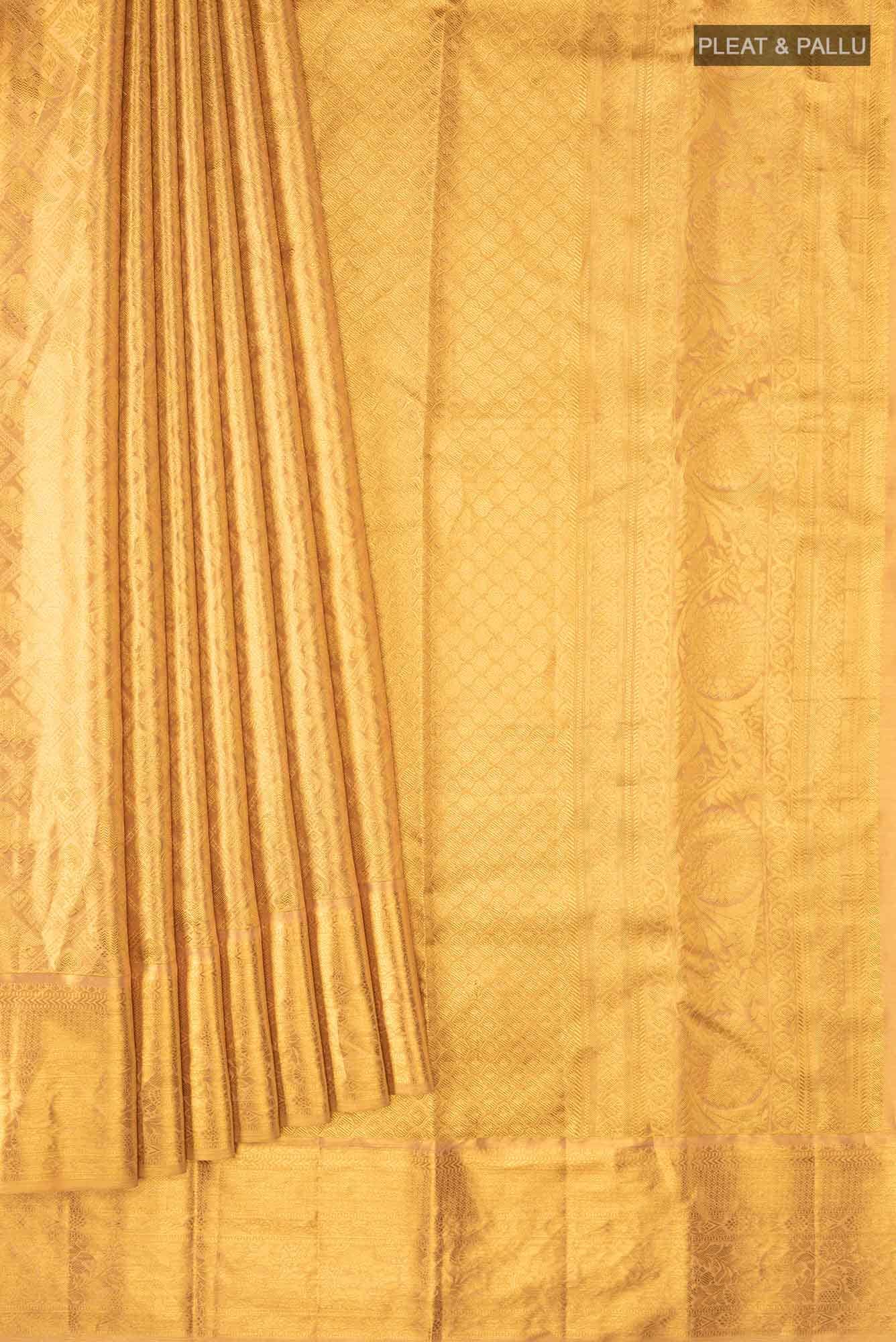 Gold Kanchipuram Tissue Silk Saree