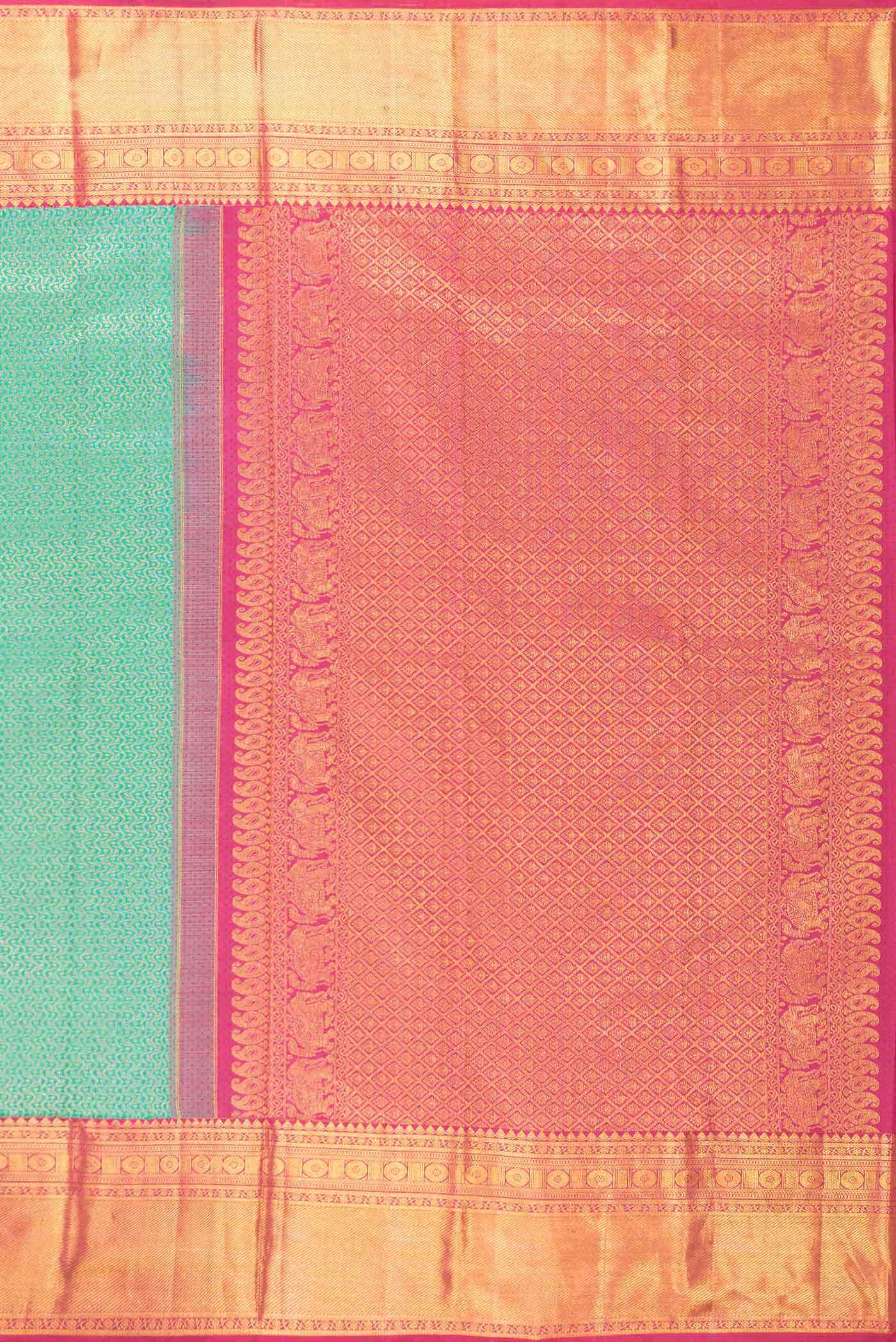 Green Dual Tone Kanchipuram Silk Saree