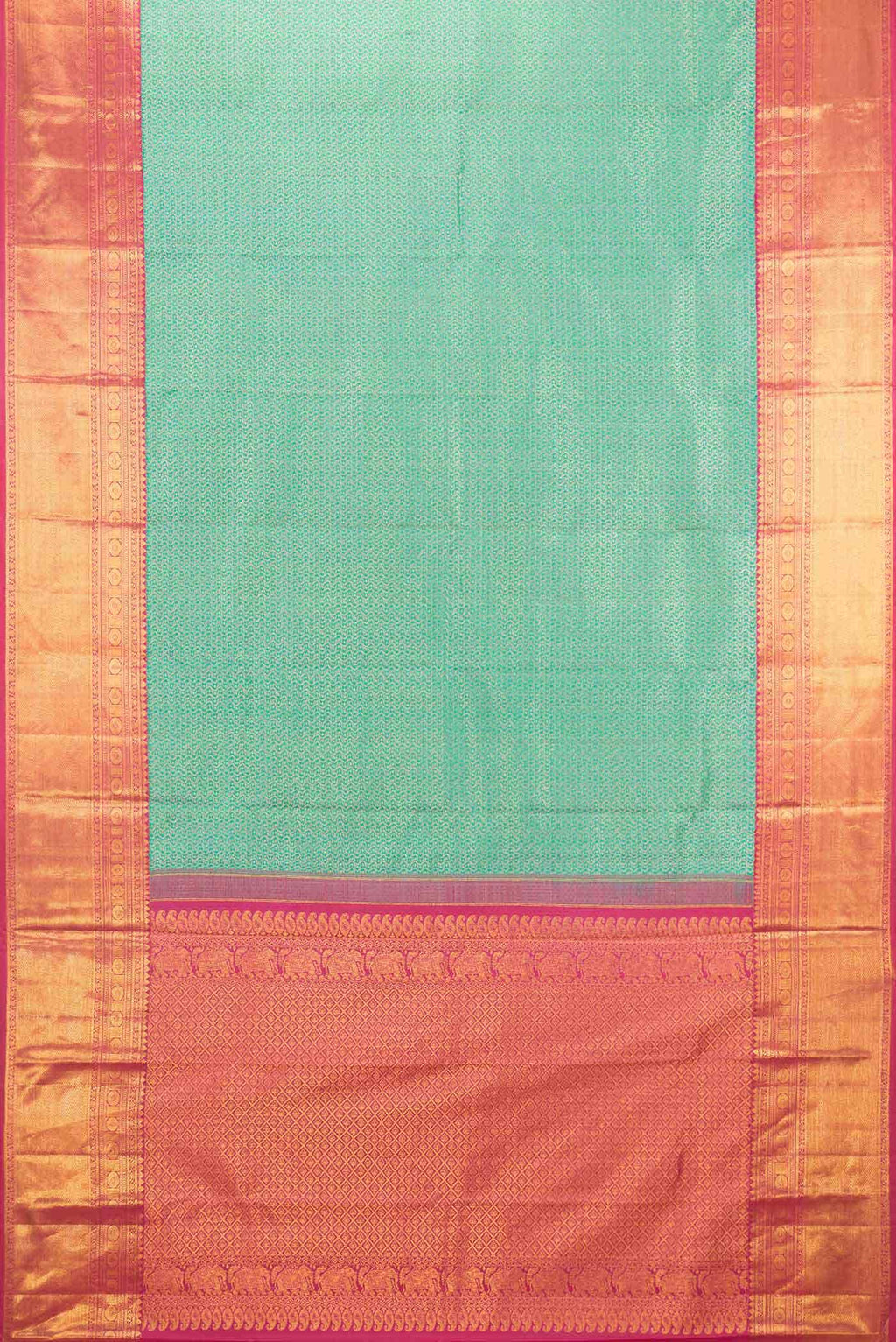 Green Dual Tone Kanchipuram Silk Saree