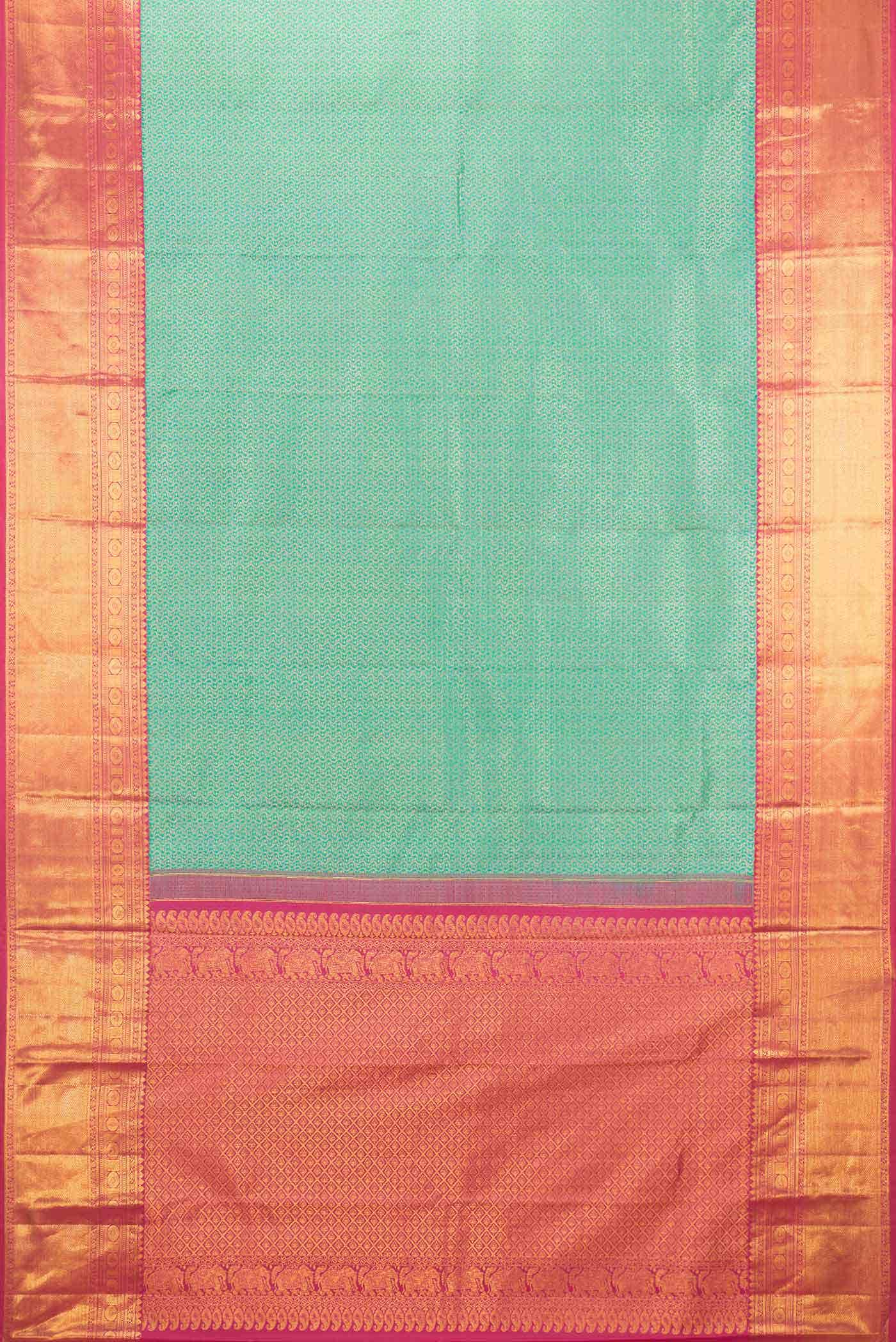 Green Dual Tone Kanchipuram Silk Saree