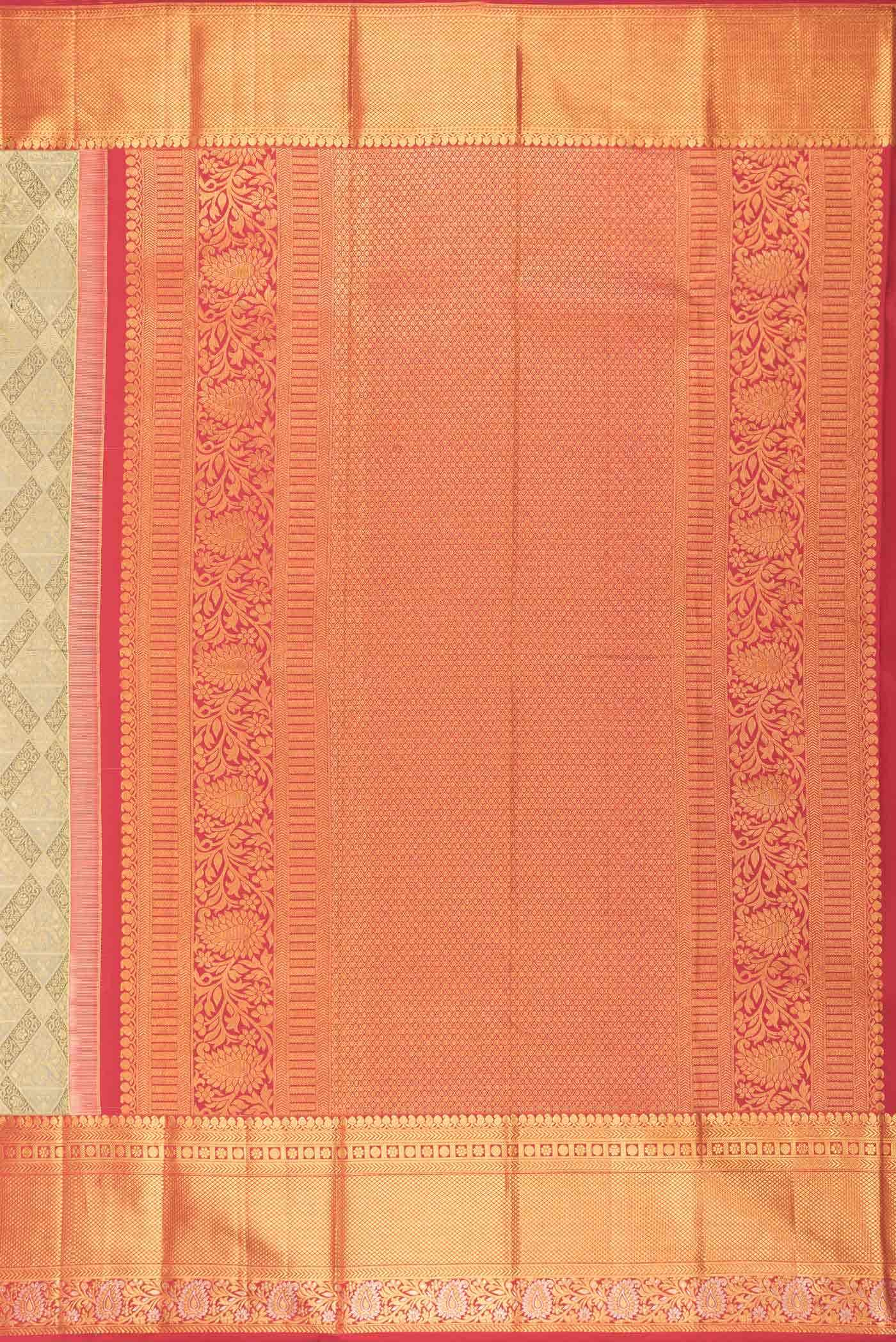 Davys Grey Dual Tone Kanchipuram Silk Saree