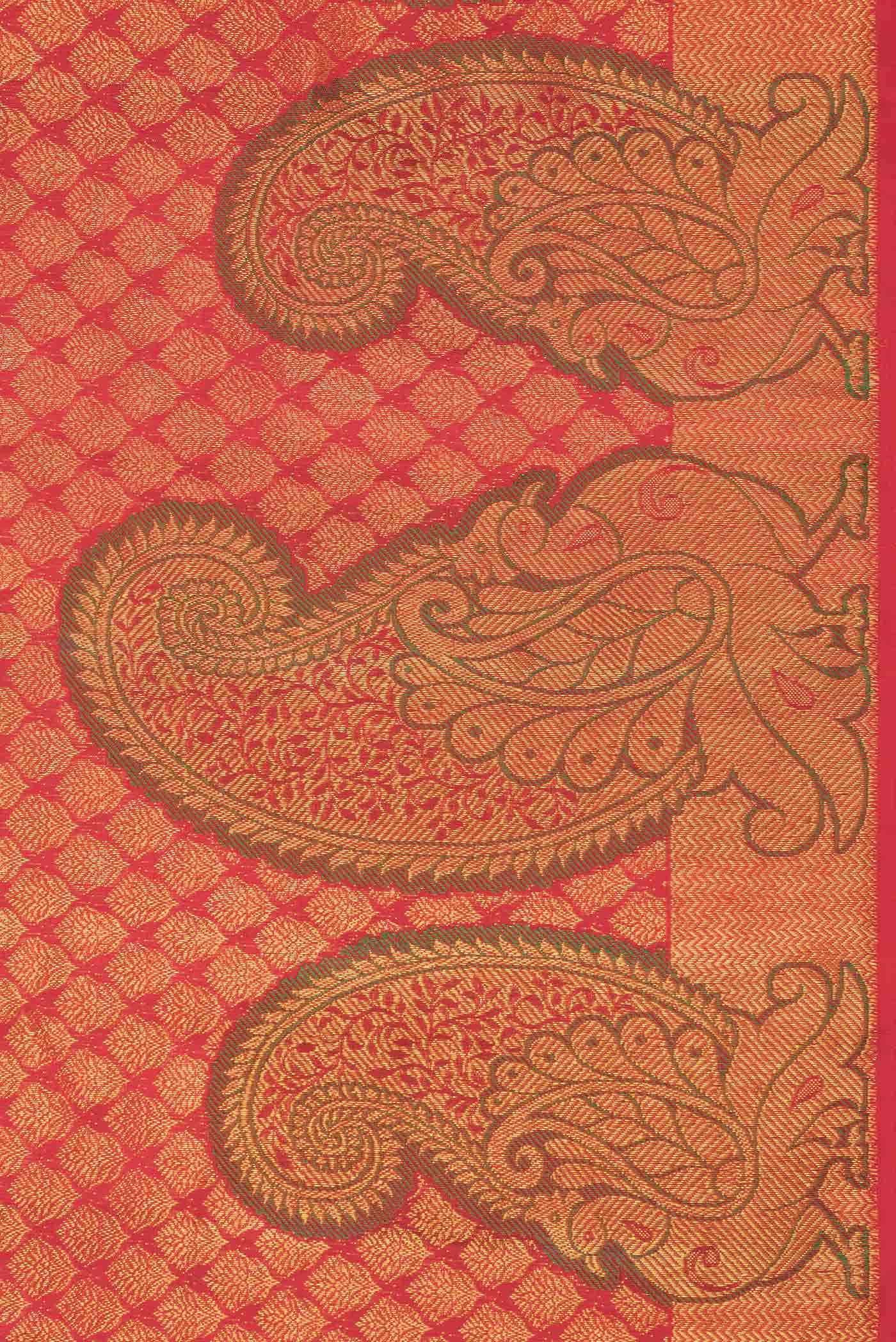 Red Dual Tone Kanchipuram Silk Saree