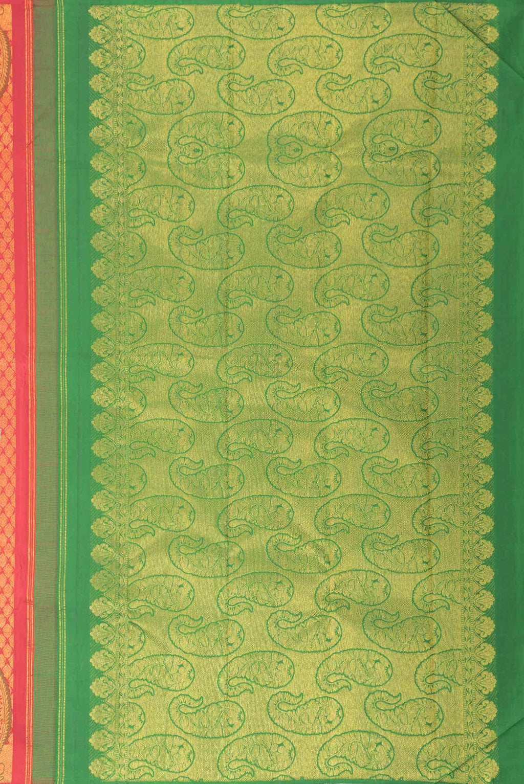 Red Dual Tone Kanchipuram Silk Saree