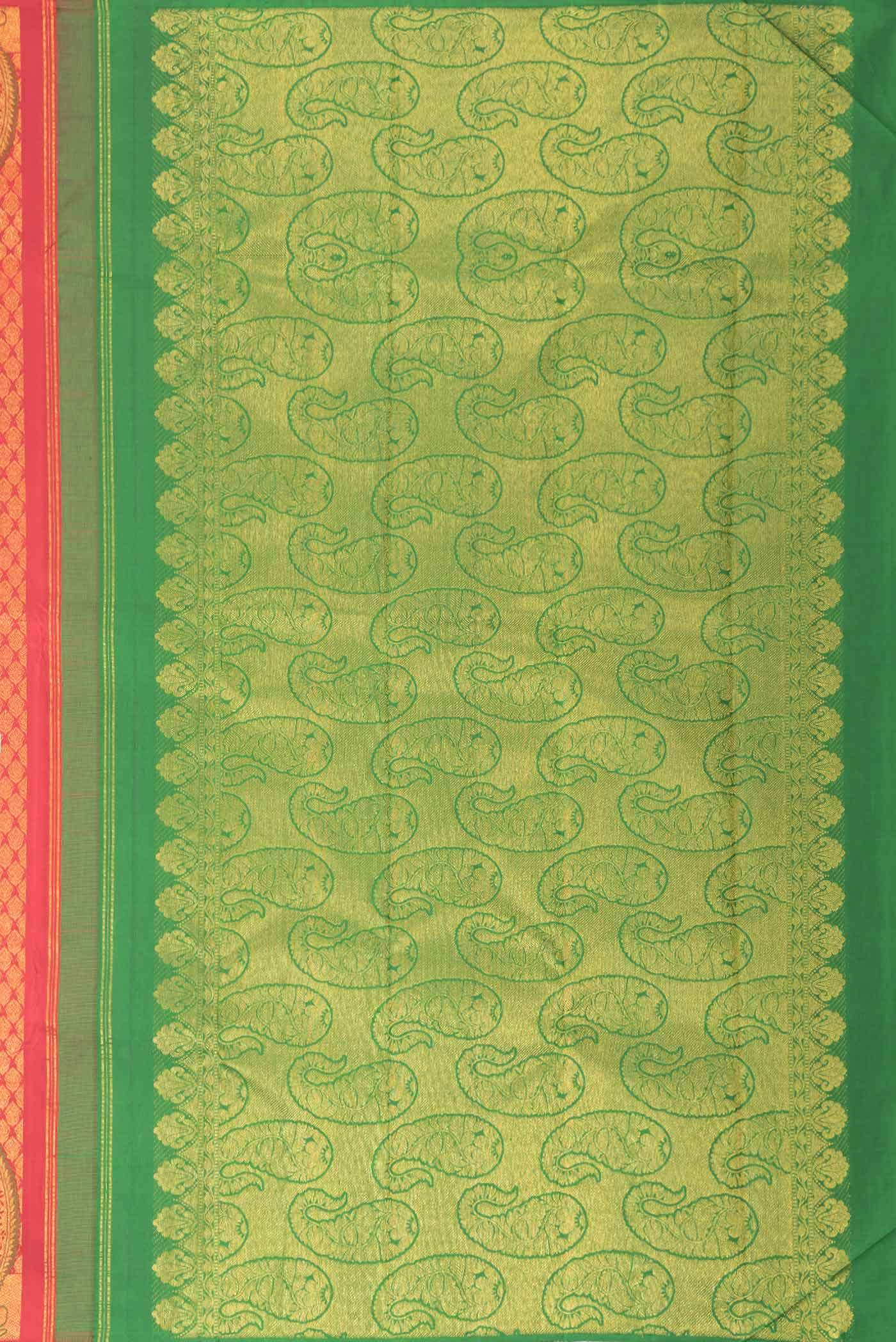Red Dual Tone Kanchipuram Silk Saree