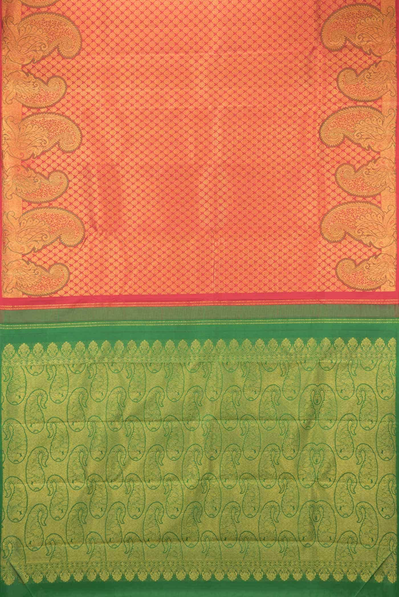 Red Dual Tone Kanchipuram Silk Saree
