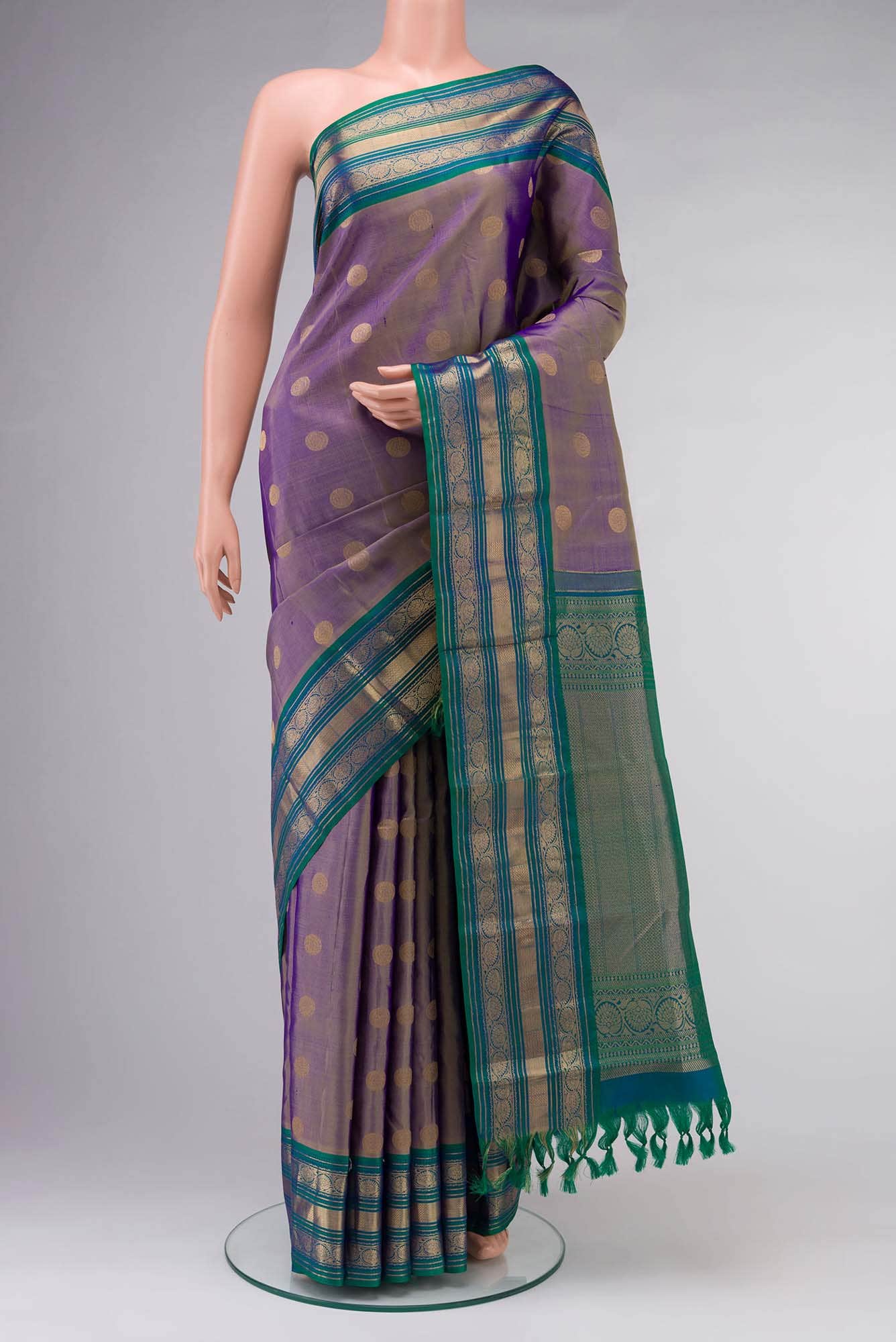 Blue Kanchipuram Silk Saree