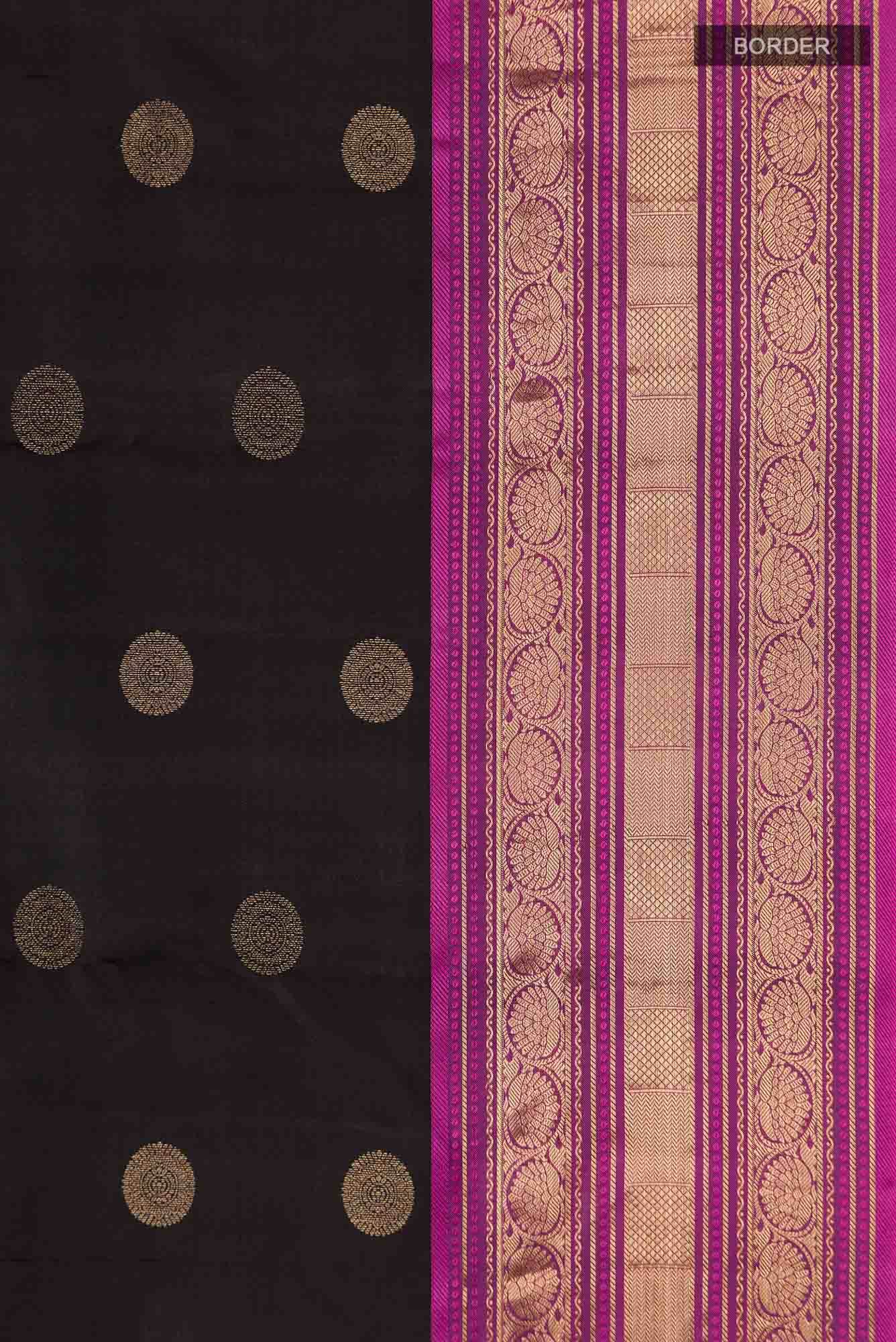 Black Kanchipuram Silk Saree