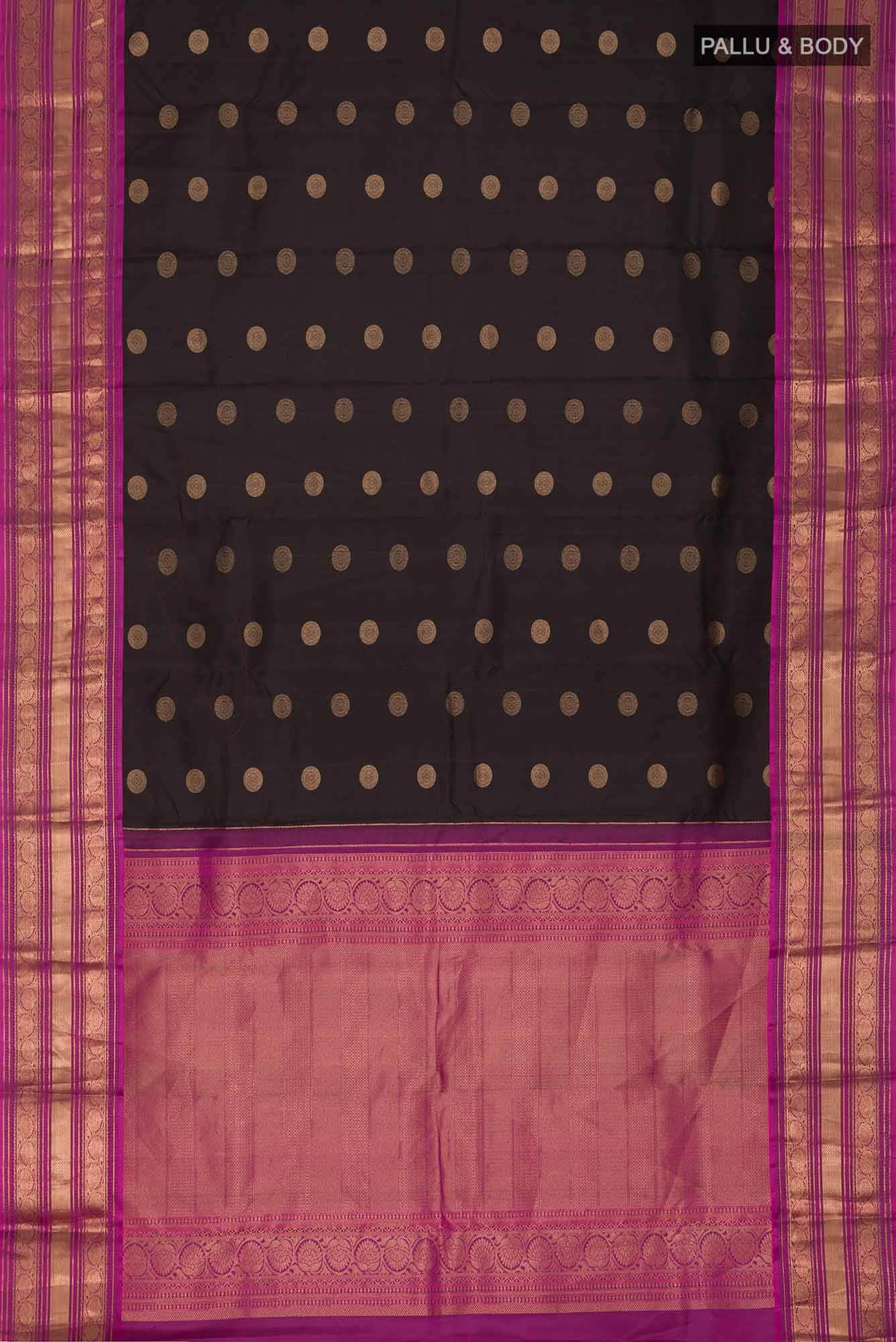 Black Kanchipuram Silk Saree