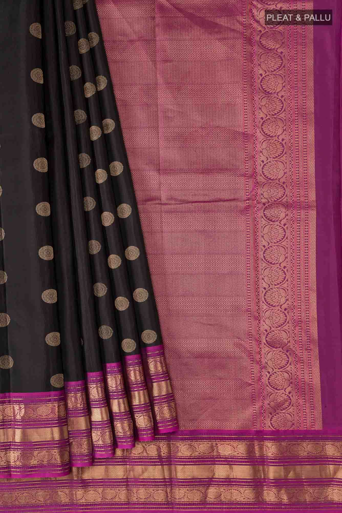 Black Kanchipuram Silk Saree